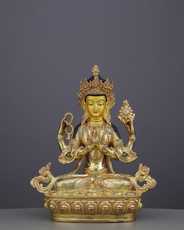 Chengresi | Divine Embodiment of Infinite Compassion in Pure Gold