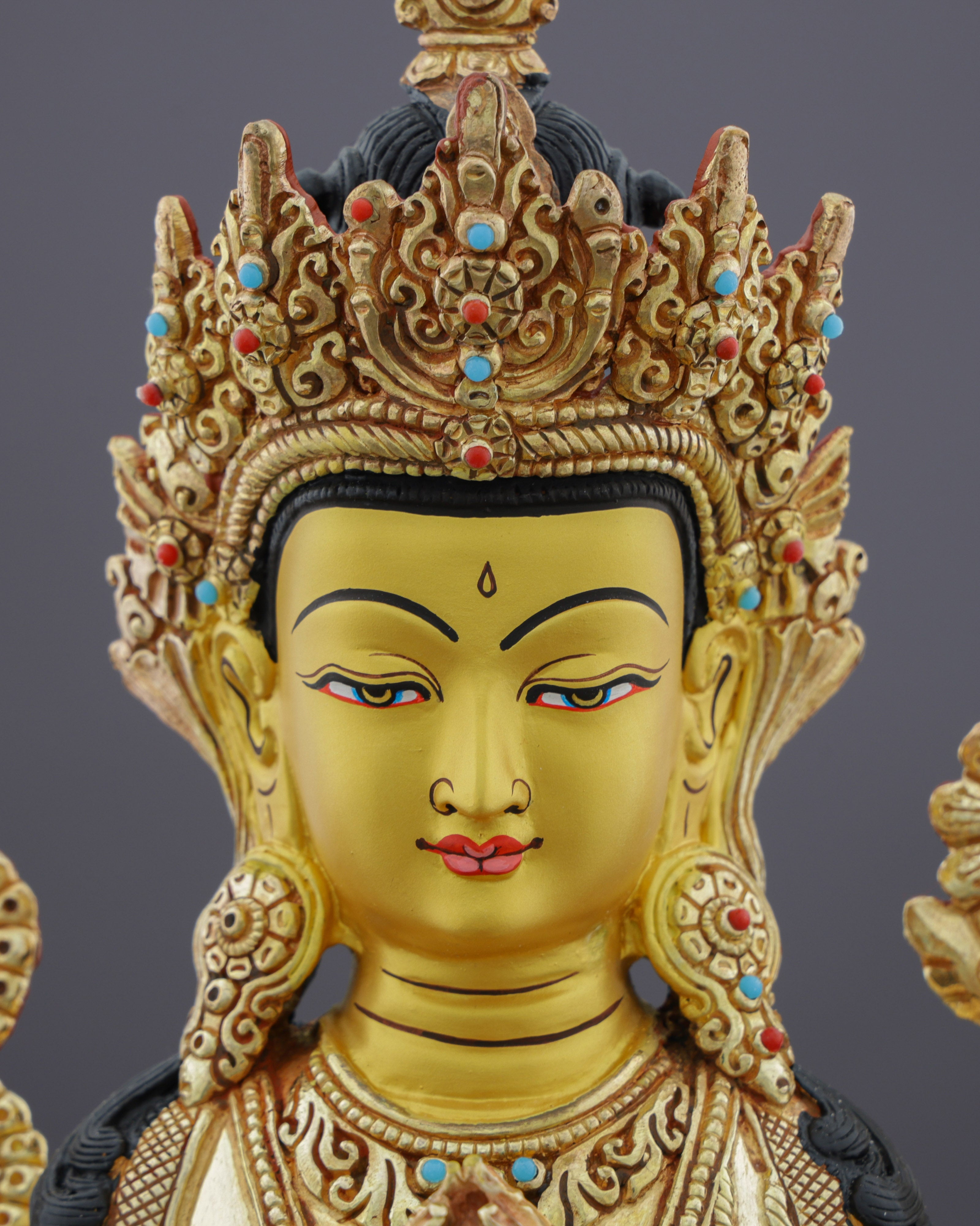 Chengresi | Divine Embodiment of Infinite Compassion in Pure Gold