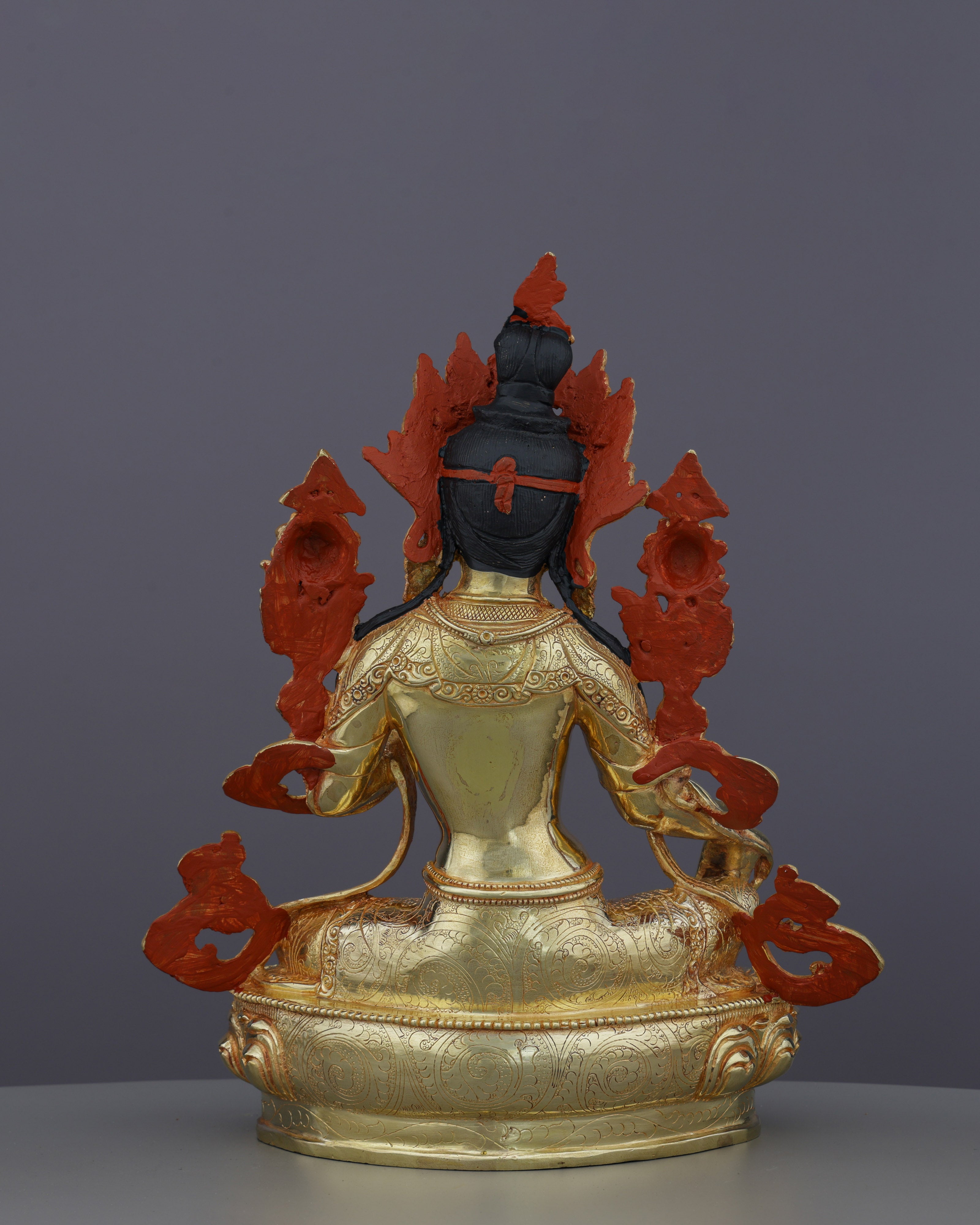 Embrace Swift Compassion | 24K Gold Gilded Green Tara Statue