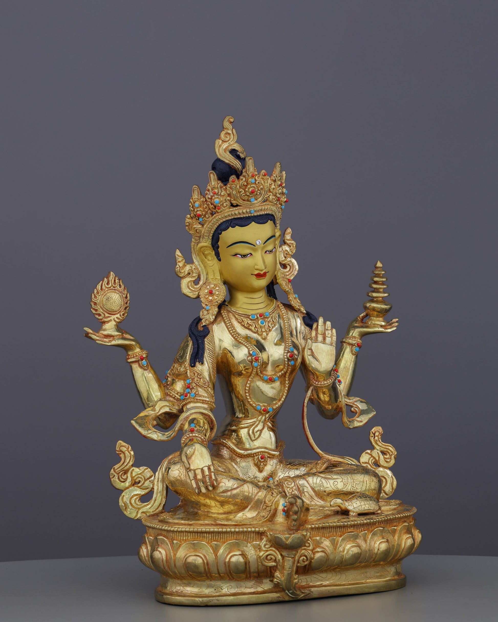 Laxmi | Golden Goddess of Abundance and Divine Prosperity - Authentic Handcrafted Statue