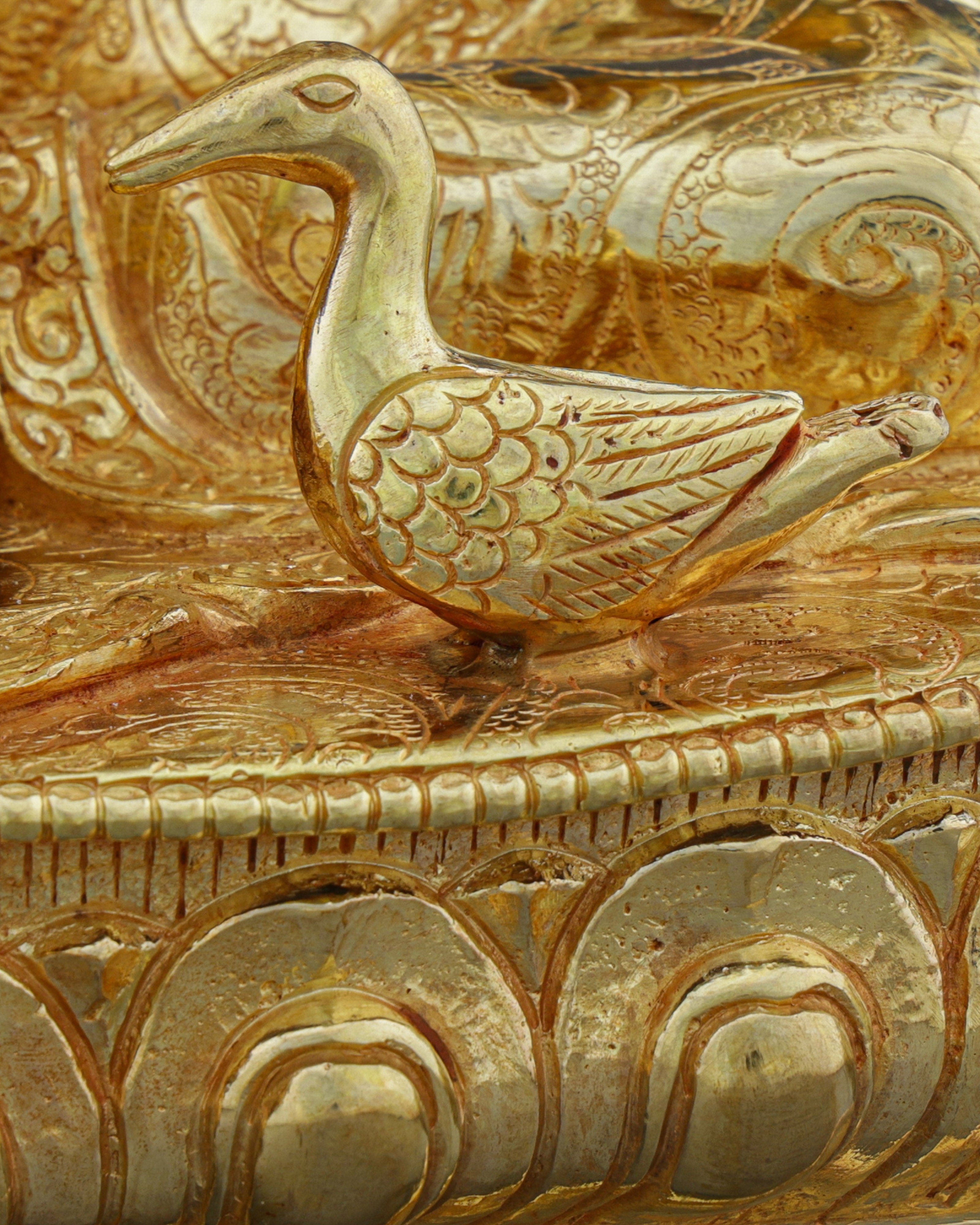 Handcrafted Saraswati Statue | Divine Goddess of Wisdom and Arts in Radiant 24K Gold
