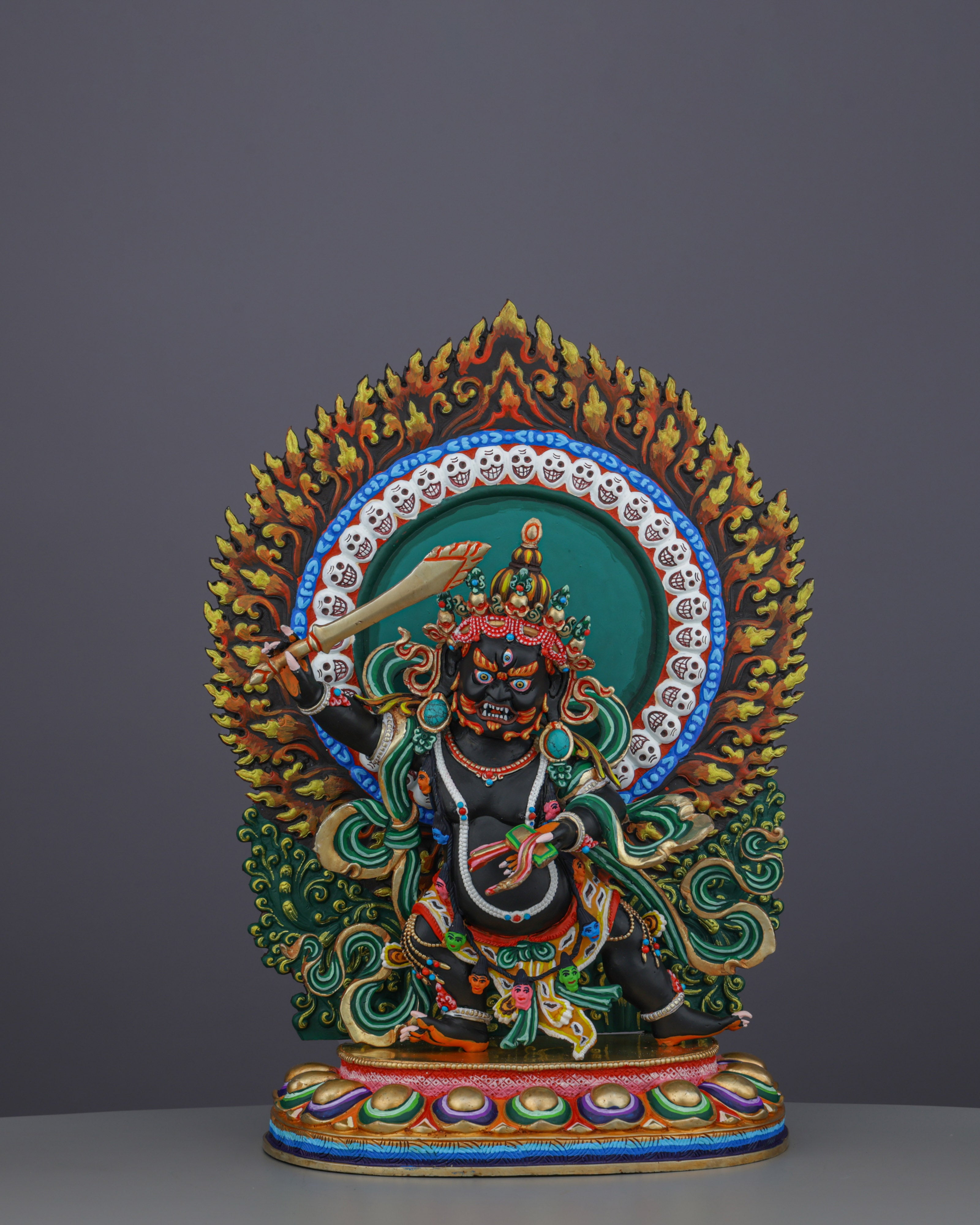 Black Manjushri | Fierce Protector of Wisdom in Masterful Nepalese Artistry