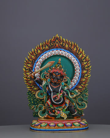 Black Manjushri | Fierce Protector of Wisdom in Masterful Nepalese Artistry