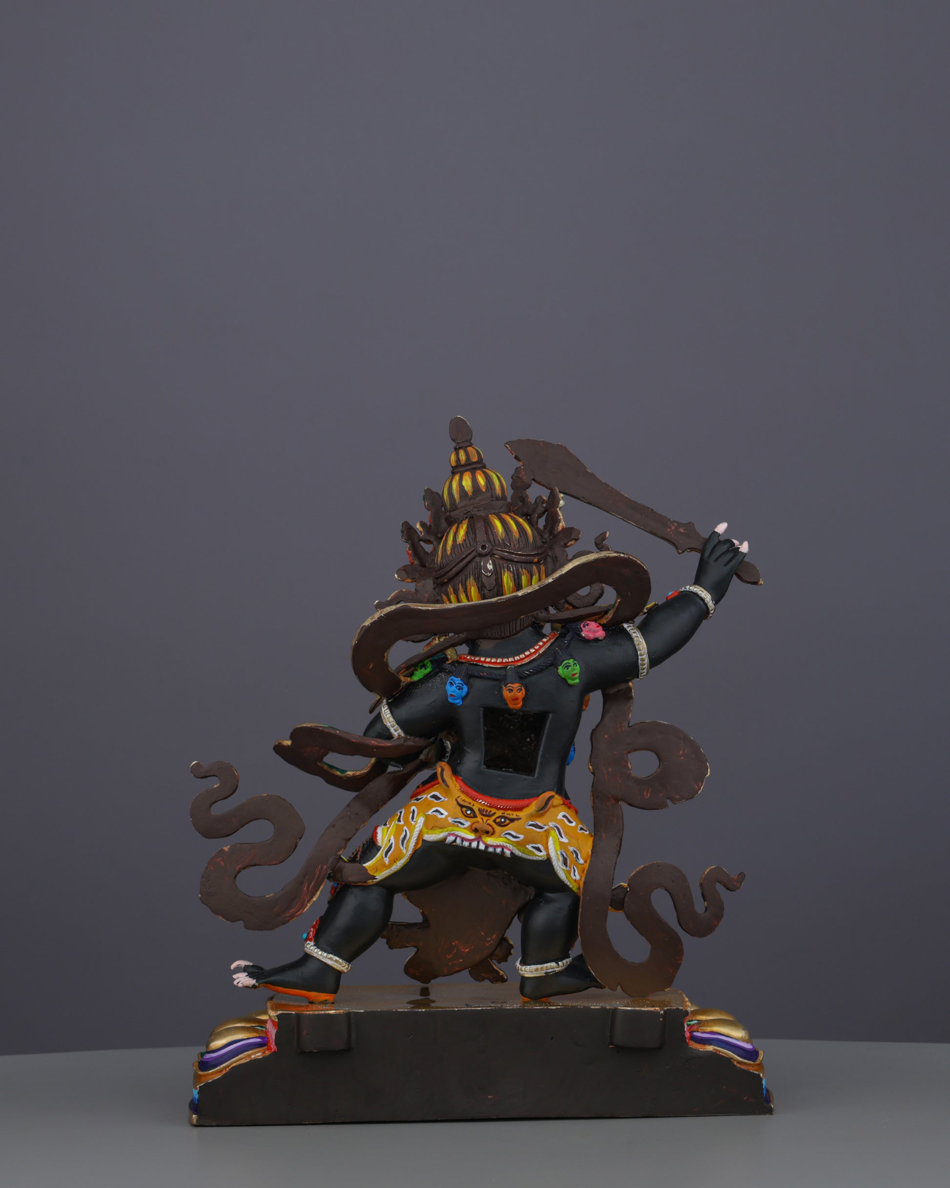Black Manjushri | Fierce Protector of Wisdom in Masterful Nepalese Artistry - Authentic Handcrafted Statue
