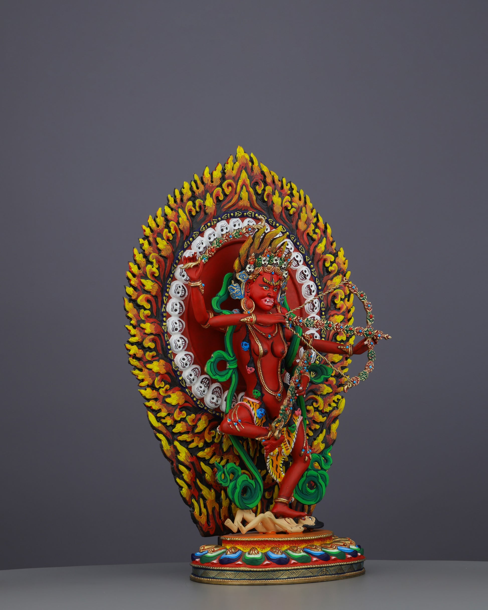 Kurukulla | Red Goddess of Enchantment in Exquisite Nepalese Artistry - Authentic Handcrafted Statue