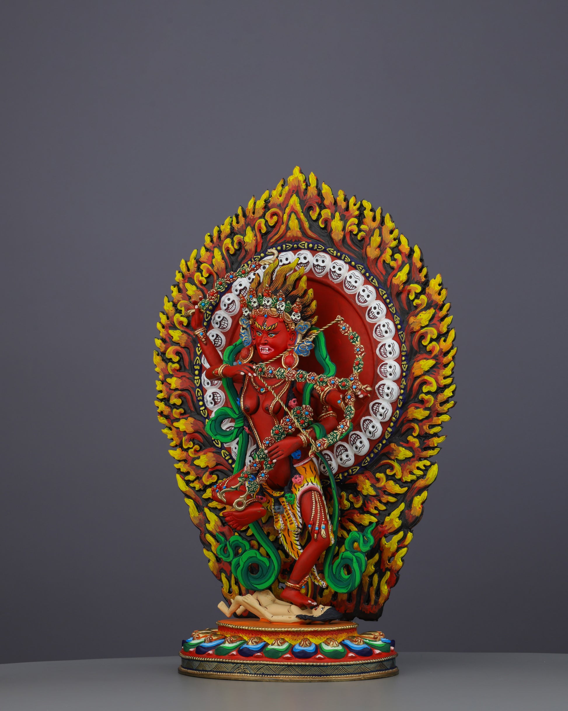 Kurukulla | Red Goddess of Enchantment in Exquisite Nepalese Artistry - Authentic Handcrafted Statue