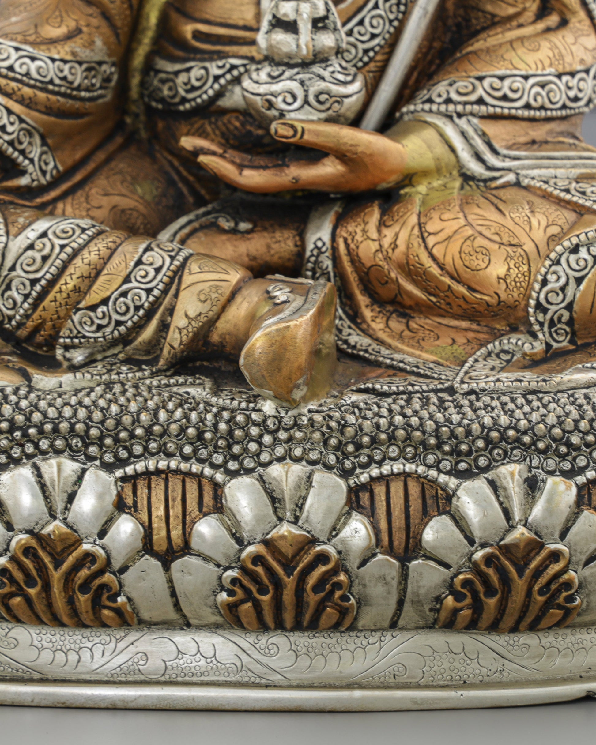 Invoke Divine Protection | Handcrafted Guru Rinpoche Statue - Authentic Handcrafted Statue