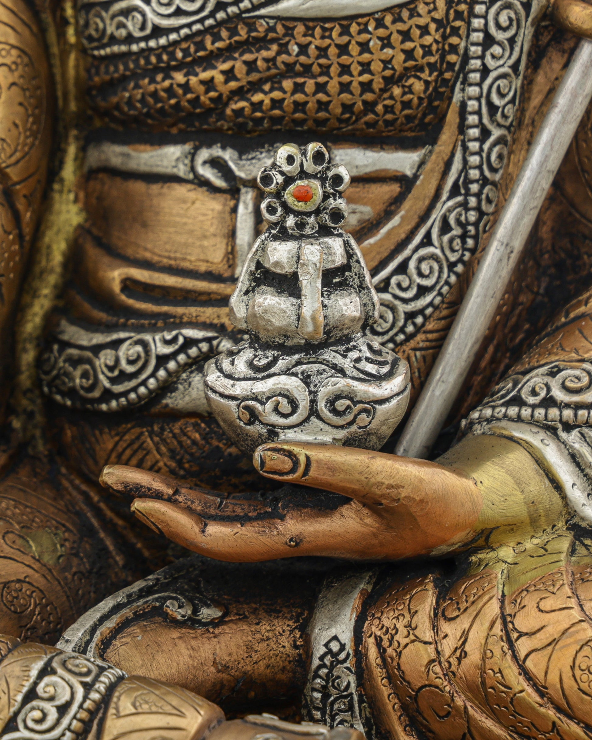 Invoke Divine Protection | Handcrafted Guru Rinpoche Statue - Authentic Handcrafted Statue