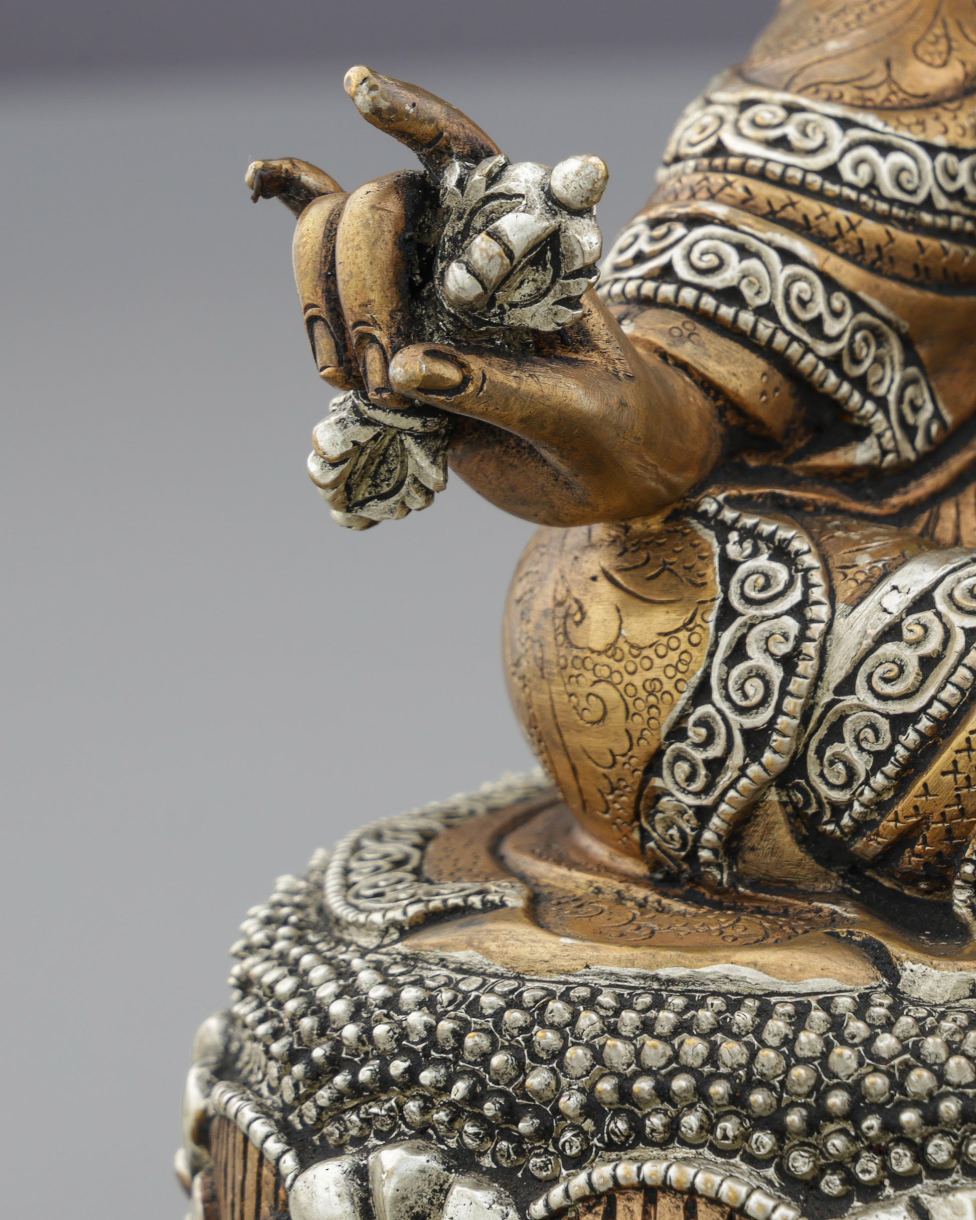 Invoke Divine Protection | Handcrafted Guru Rinpoche Statue - Authentic Handcrafted Statue