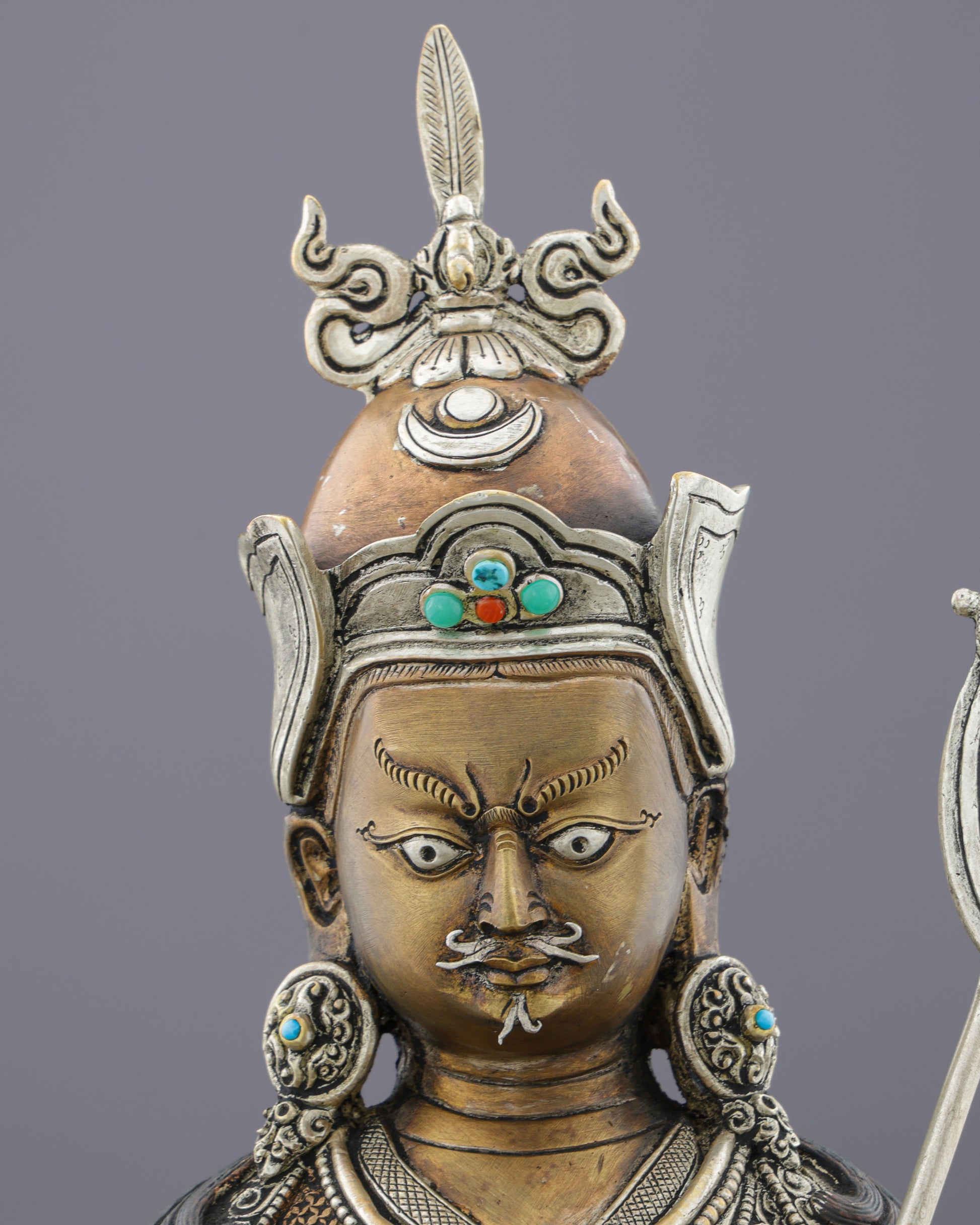 Invoke Divine Protection | Handcrafted Guru Rinpoche Statue - Authentic Handcrafted Statue