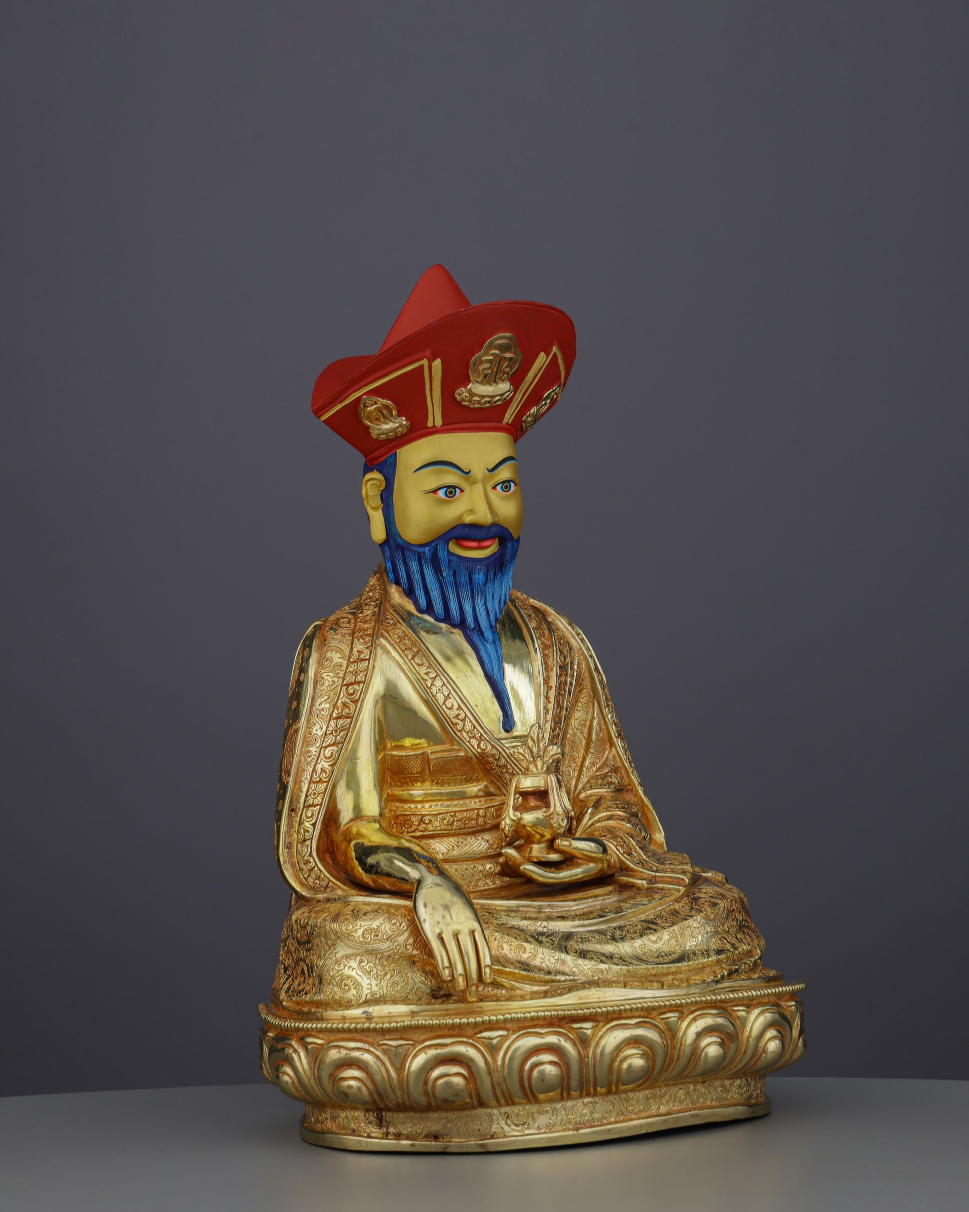 Handcrafted Guru Shapdum | Guardian of Sacred Knowledge - Authentic Handcrafted Statue