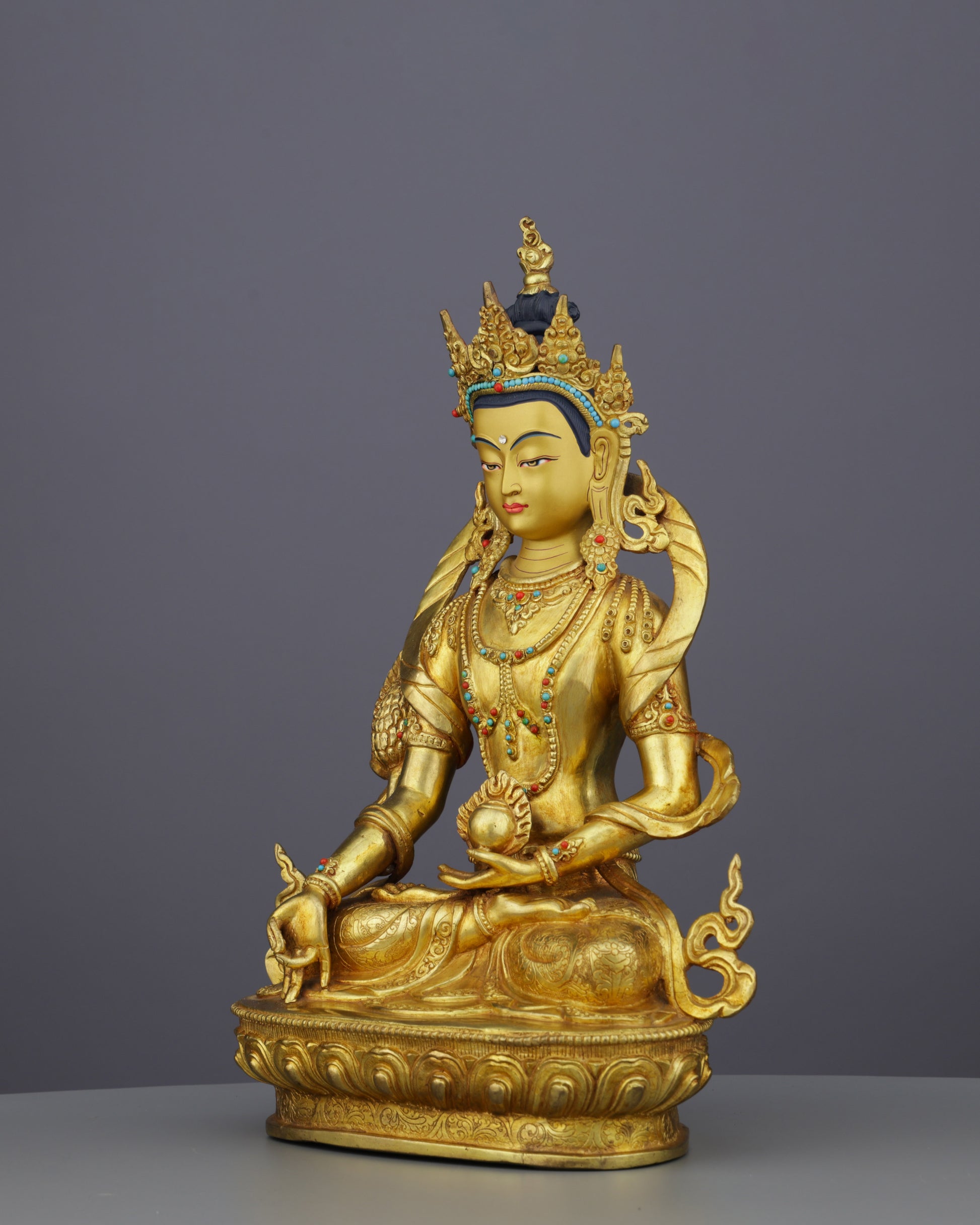 Exquisite Ksitigarbha Statue | Guardian of Earth and Suffering Beings - Authentic Handcrafted Statue