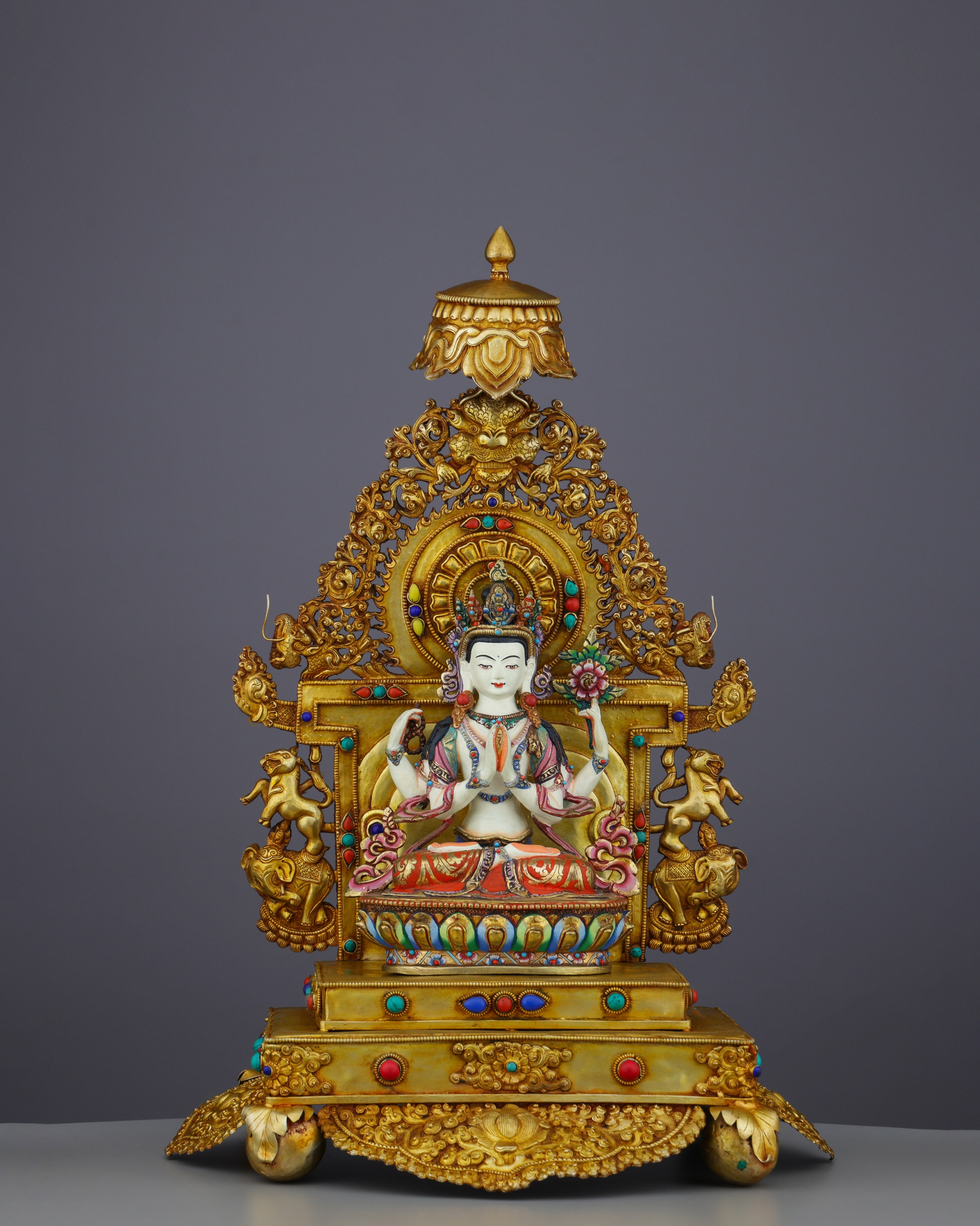 Enthroned Compassion | Magnificent Chengresi on Celestial Throne