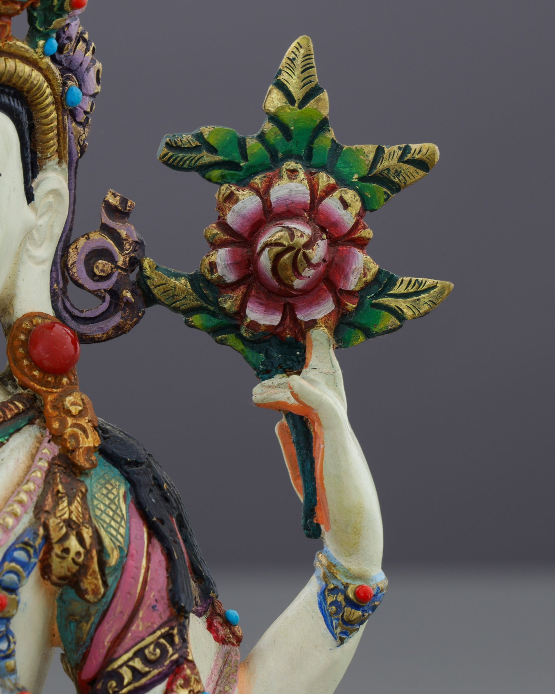 Enthroned Compassion | Magnificent Chengresi on Celestial Throne - Authentic Handcrafted Statue