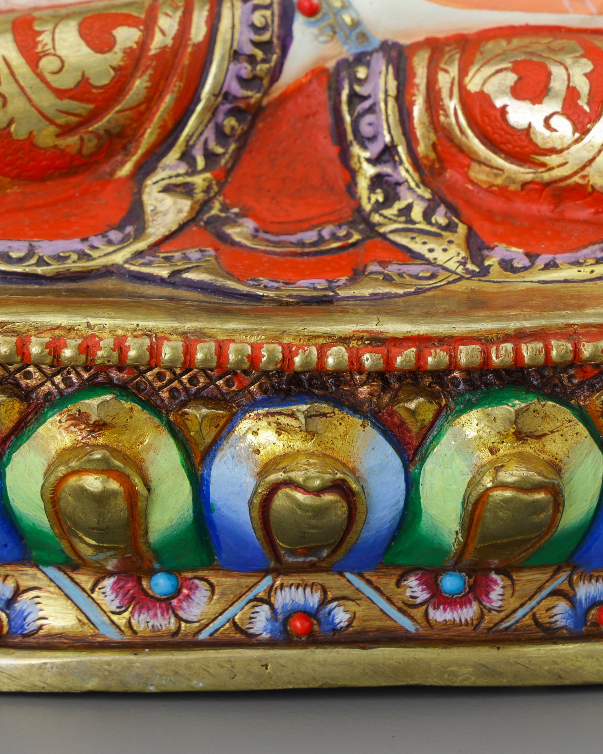 Enthroned Compassion | Magnificent Chengresi on Celestial Throne - Authentic Handcrafted Statue