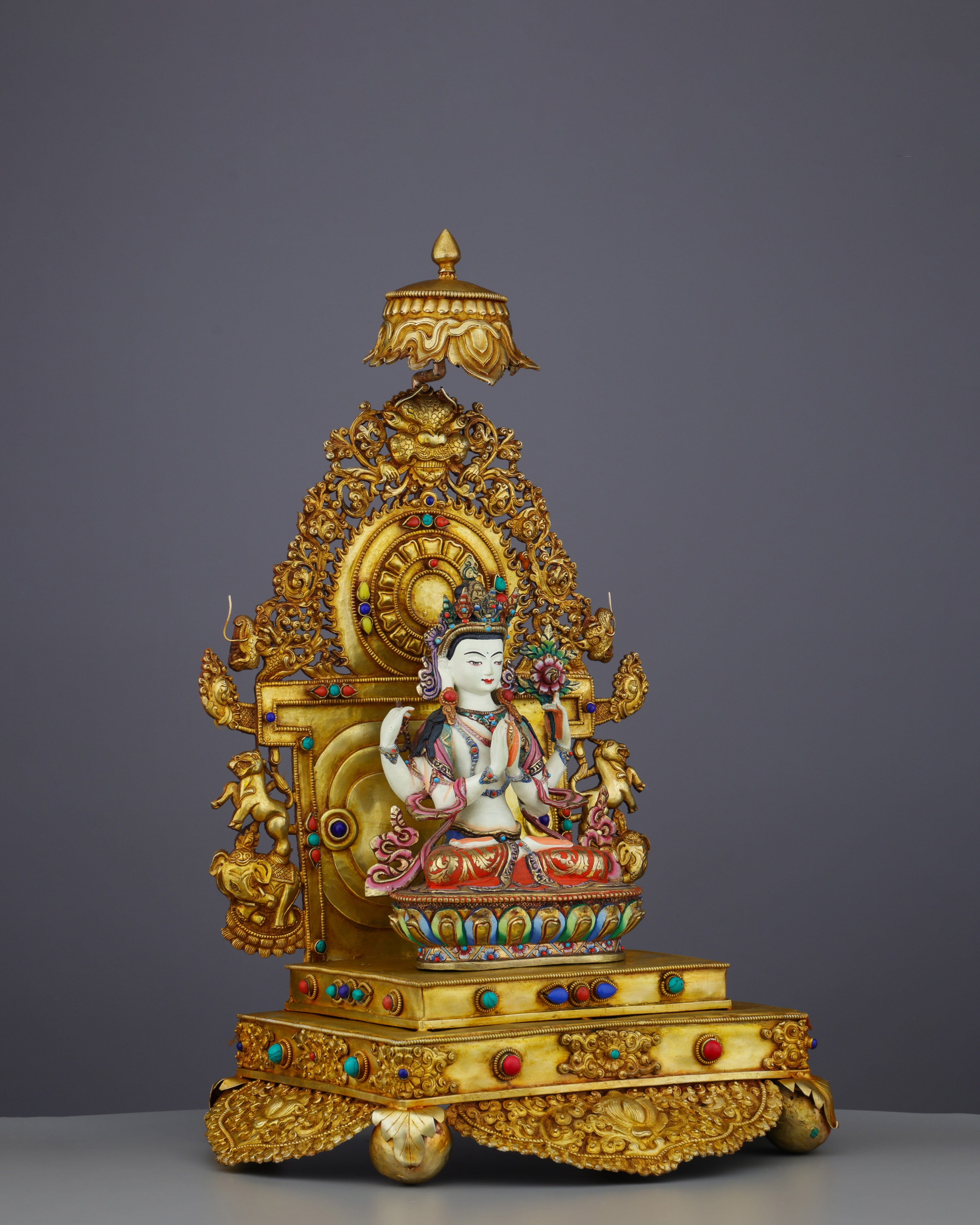 Enthroned Compassion | Magnificent Chengresi on Celestial Throne