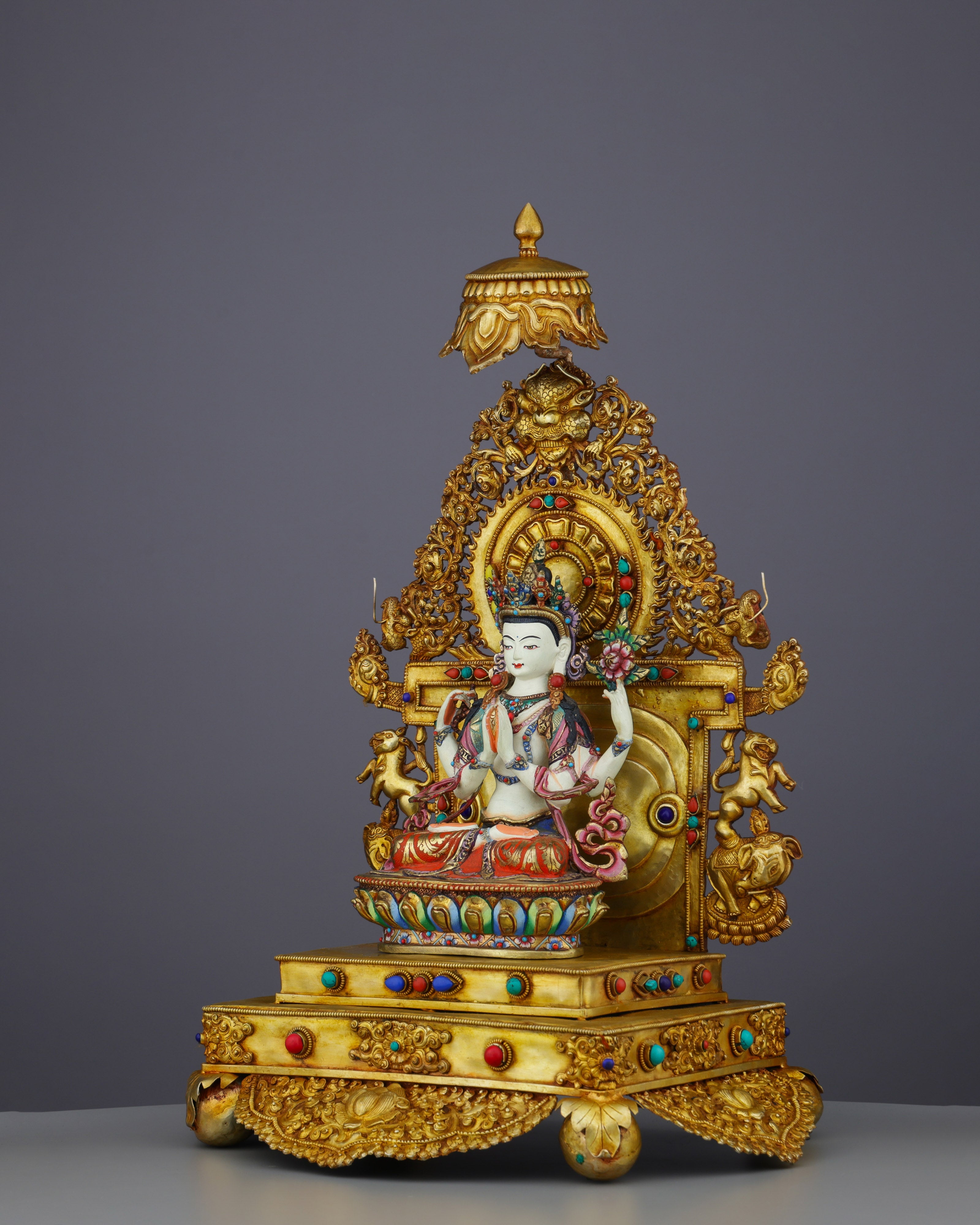Enthroned Compassion | Magnificent Chengresi on Celestial Throne