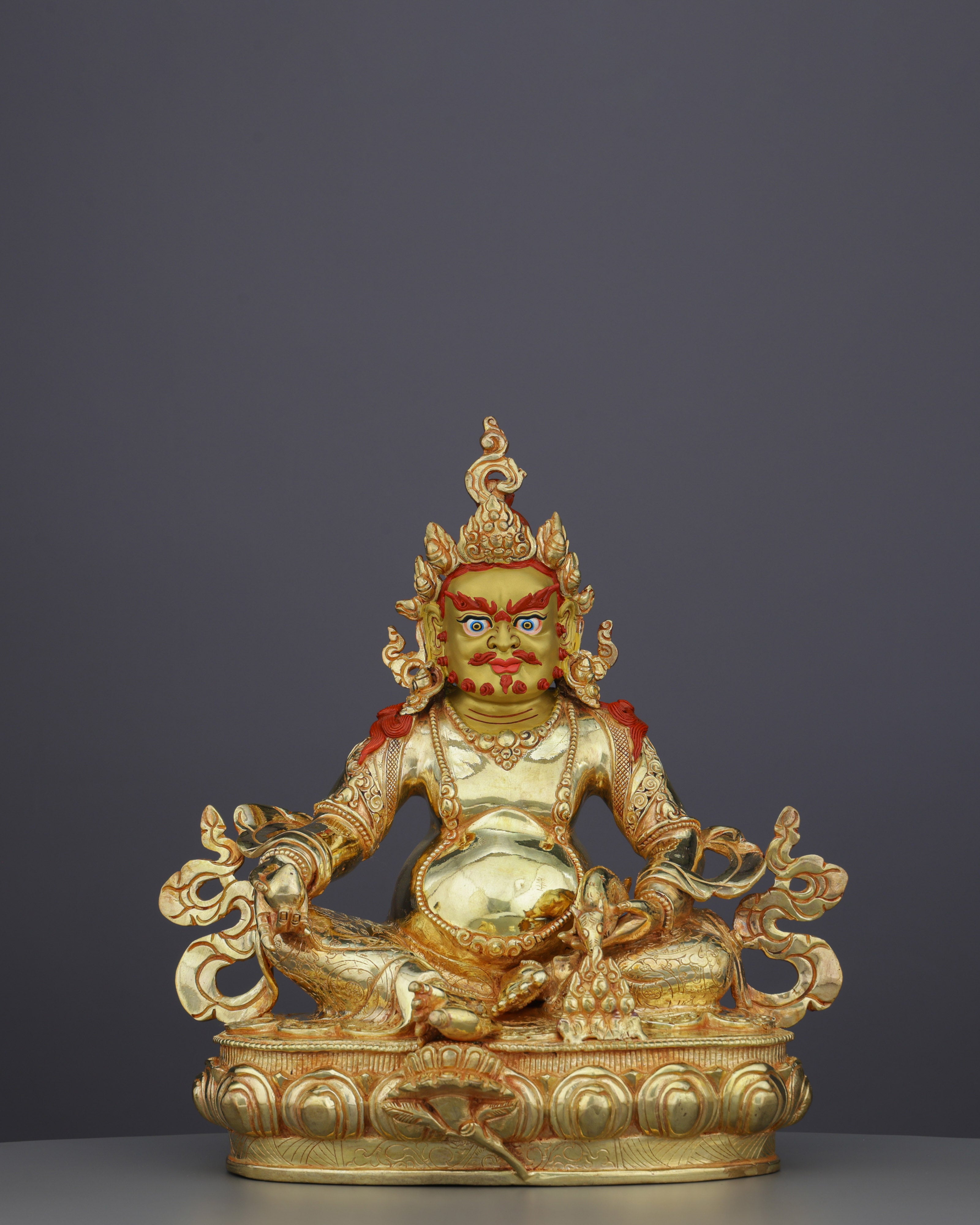 Golden Prosperity | Handcrafted Yellow Dzambhala Statue