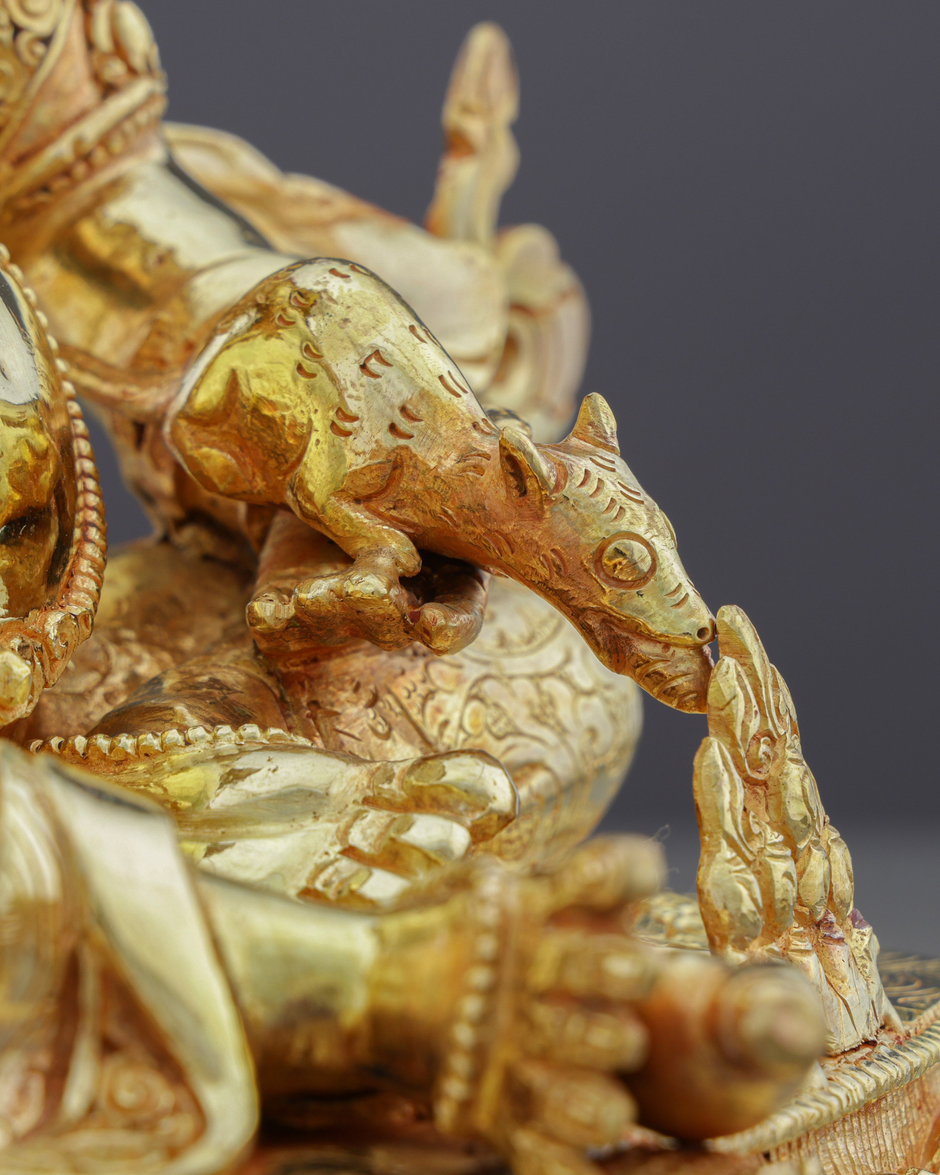 Golden Prosperity | Handcrafted Yellow Dzambhala Statue