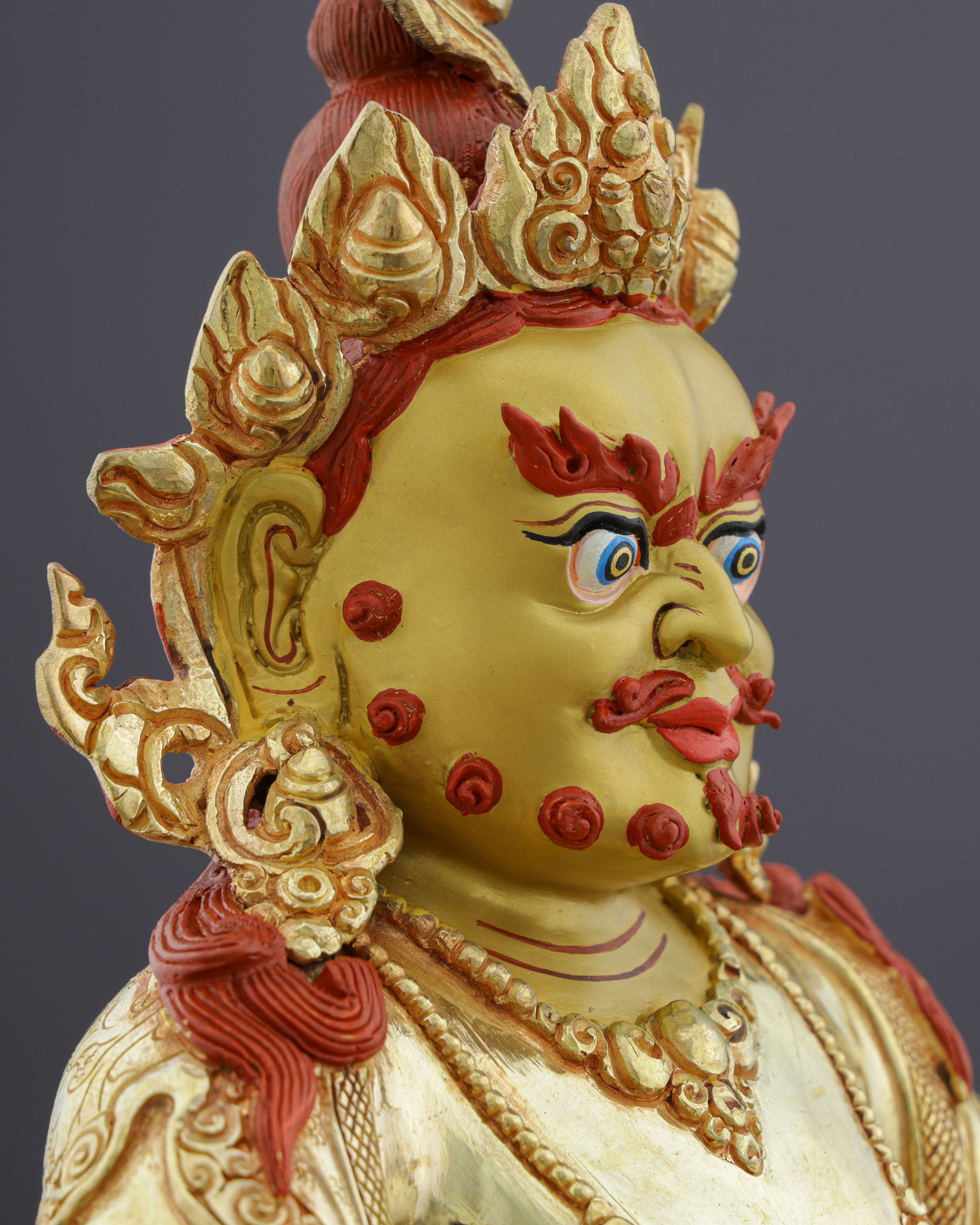 Golden Prosperity | Handcrafted Yellow Dzambhala Statue