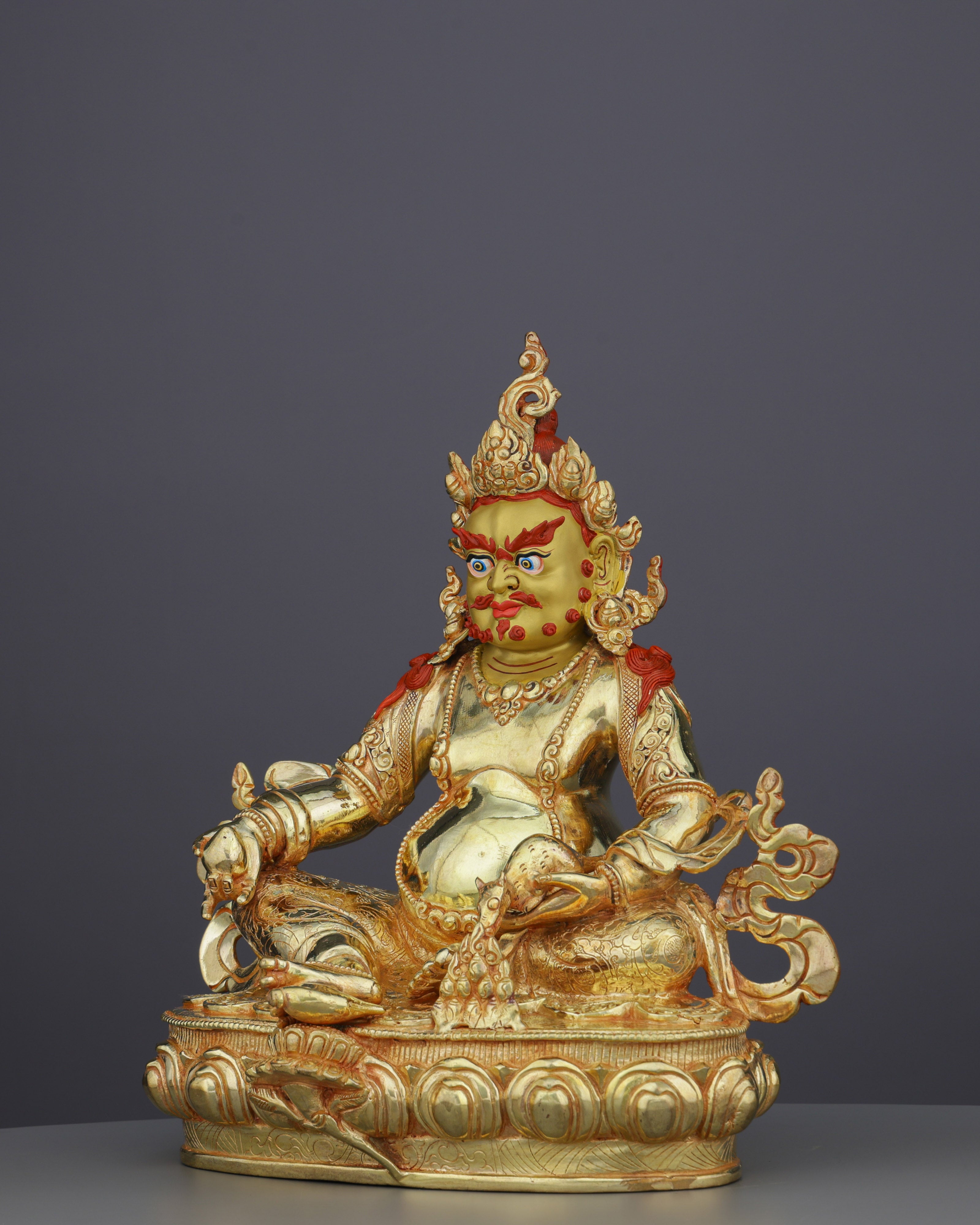 Golden Prosperity | Handcrafted Yellow Dzambhala Statue