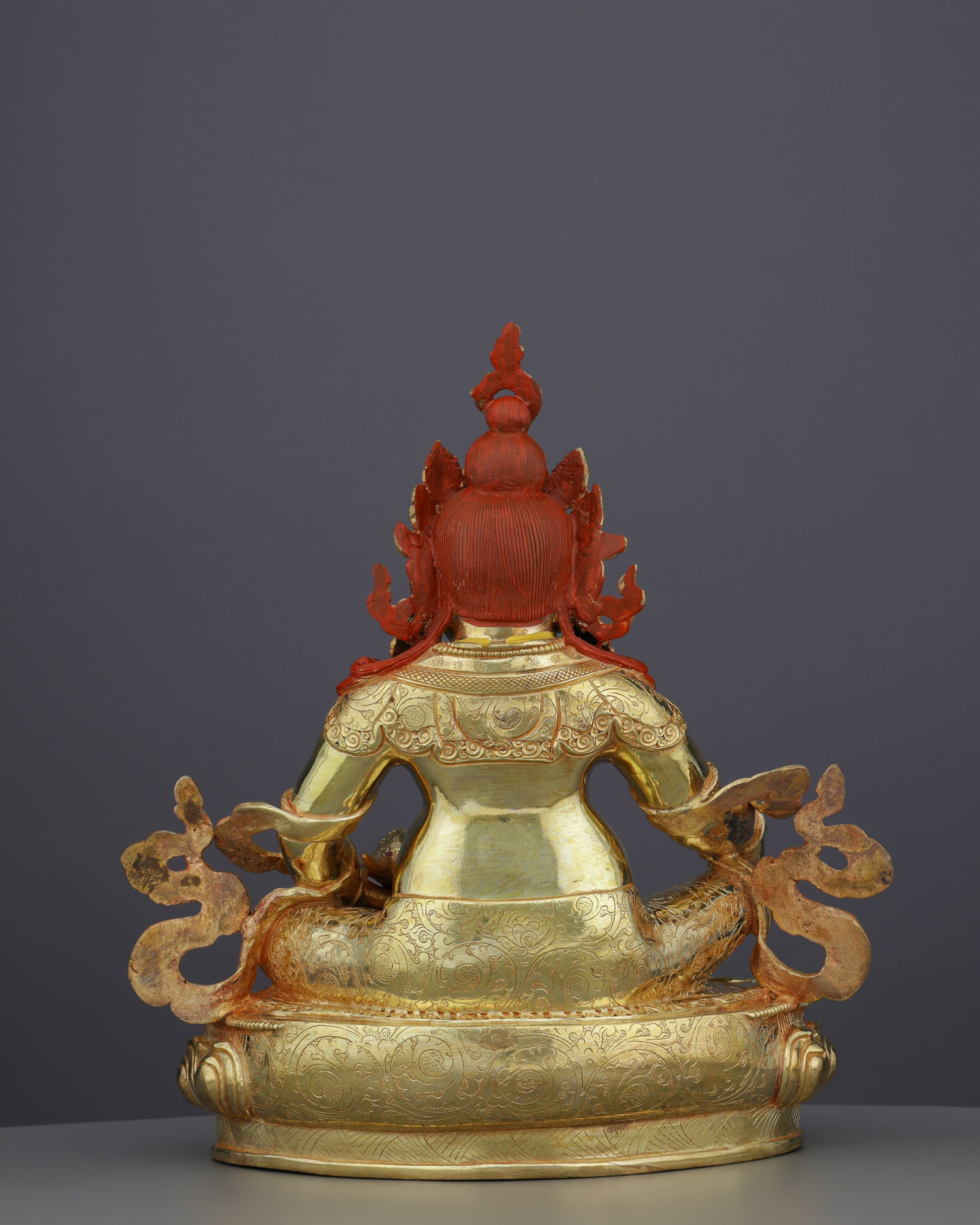 Golden Prosperity | Handcrafted Yellow Dzambhala Statue - Authentic Handcrafted Statue