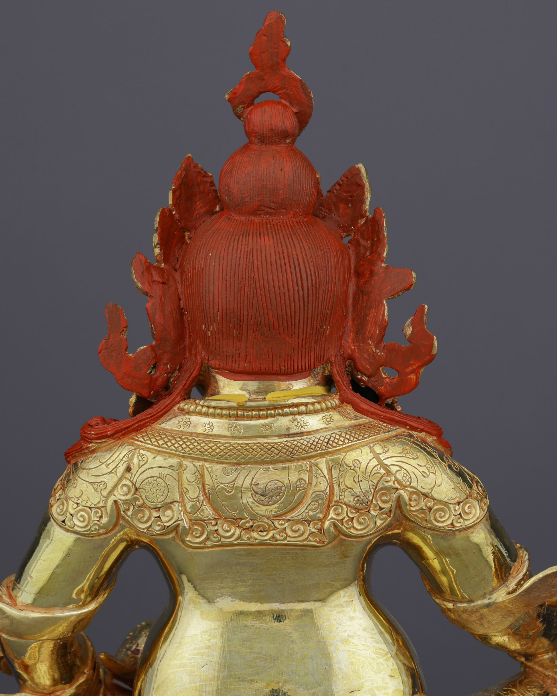 Golden Prosperity | Handcrafted Yellow Dzambhala Statue - Authentic Handcrafted Statue