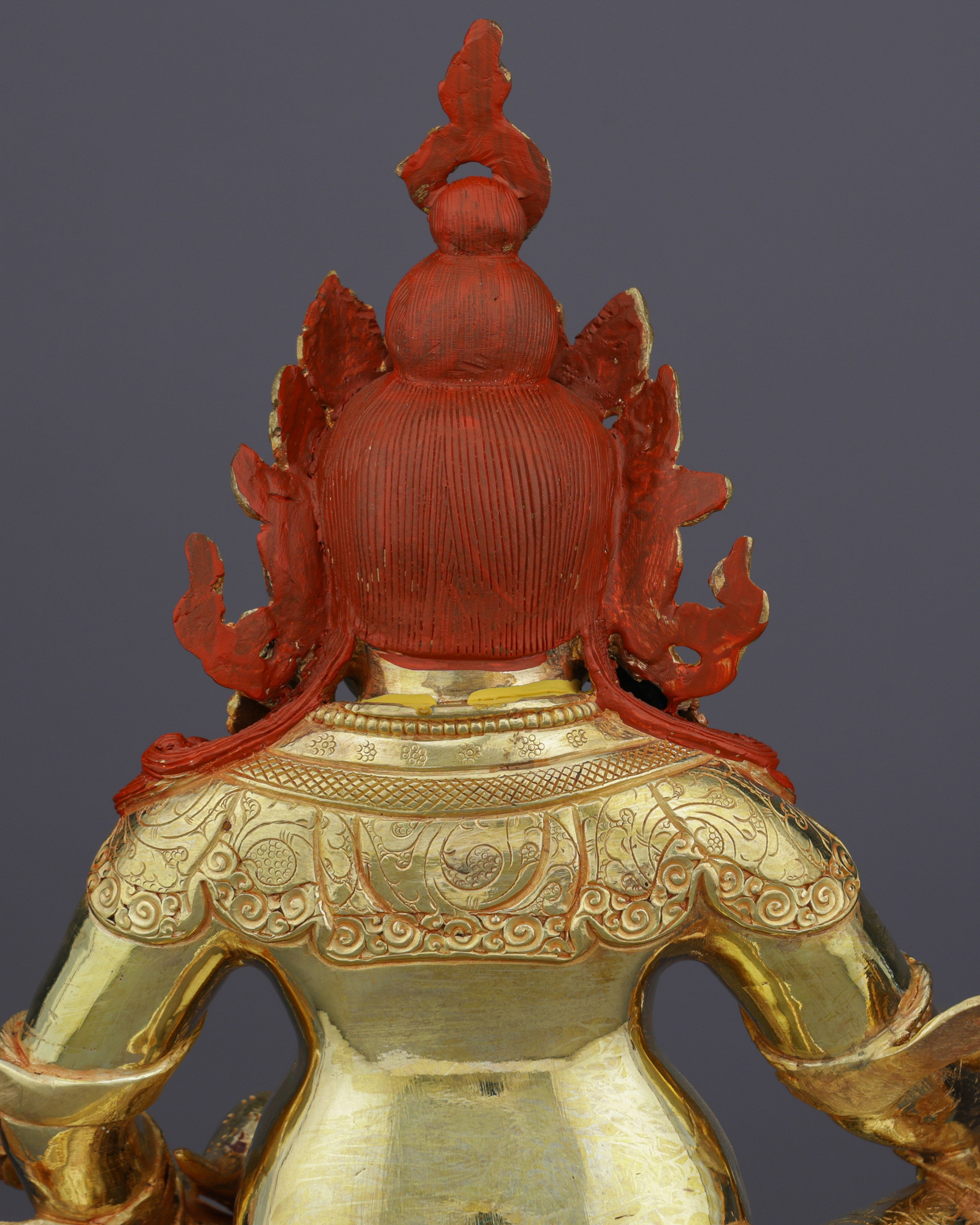 Golden Prosperity | Handcrafted Yellow Dzambhala Statue