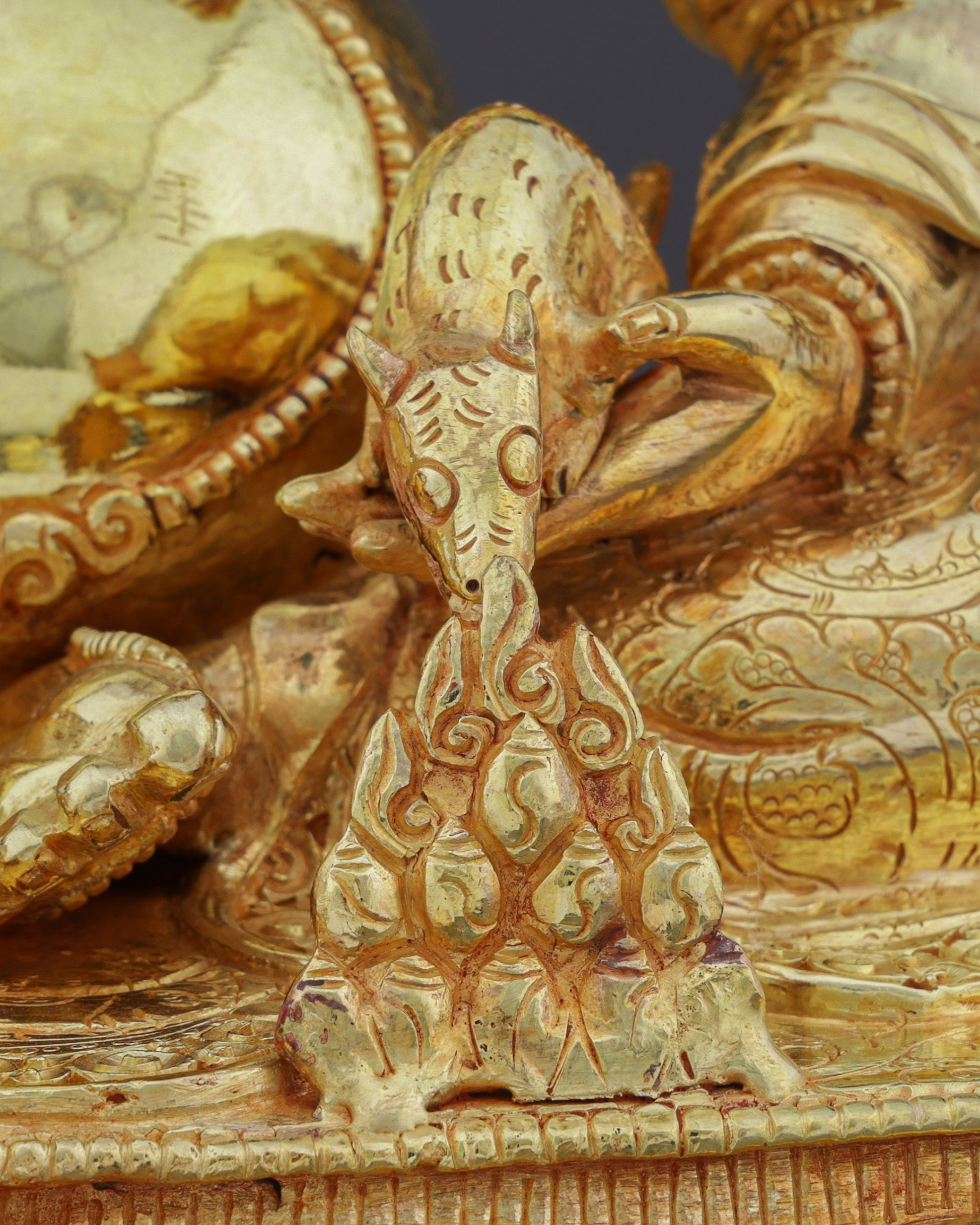 Golden Prosperity | Handcrafted Yellow Dzambhala Statue - Authentic Handcrafted Statue