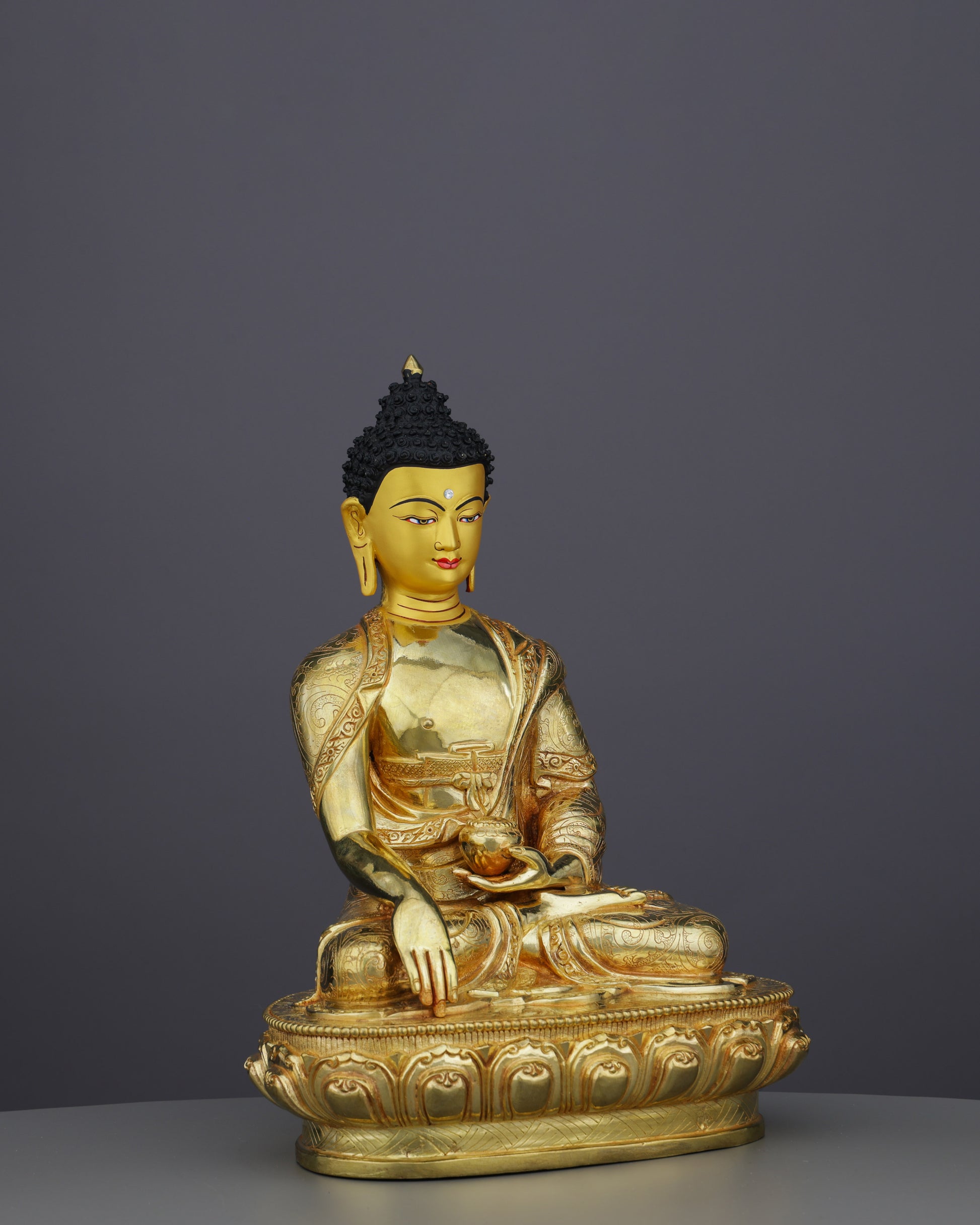 Enlightened Serenity | Handcrafted Sakyamuni Buddha Statue - Authentic Handcrafted Statue