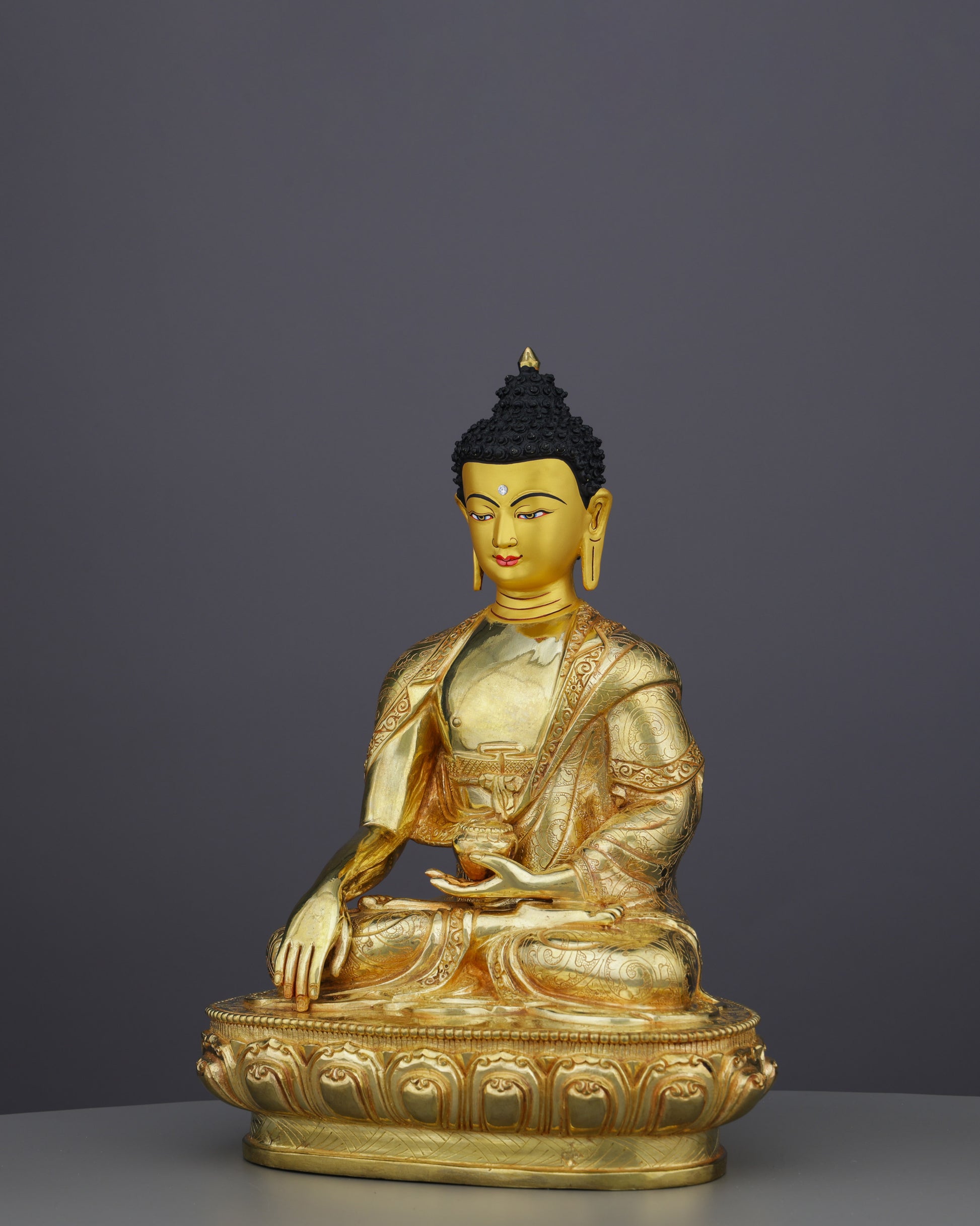 Enlightened Serenity | Handcrafted Sakyamuni Buddha Statue - Authentic Handcrafted Statue