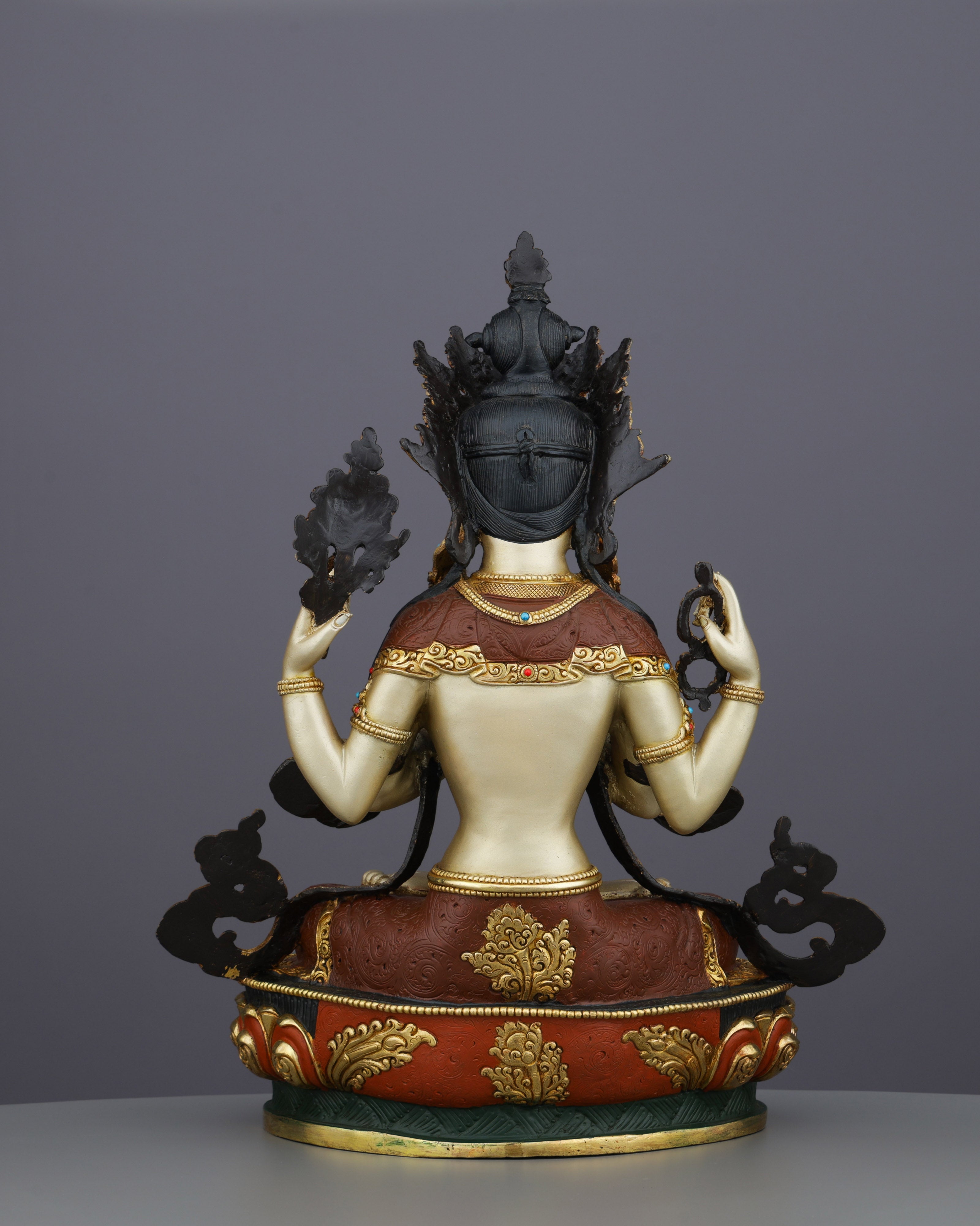 Handcrafted Chengresi Statue | Nepal's Sacred Artistry in Copper