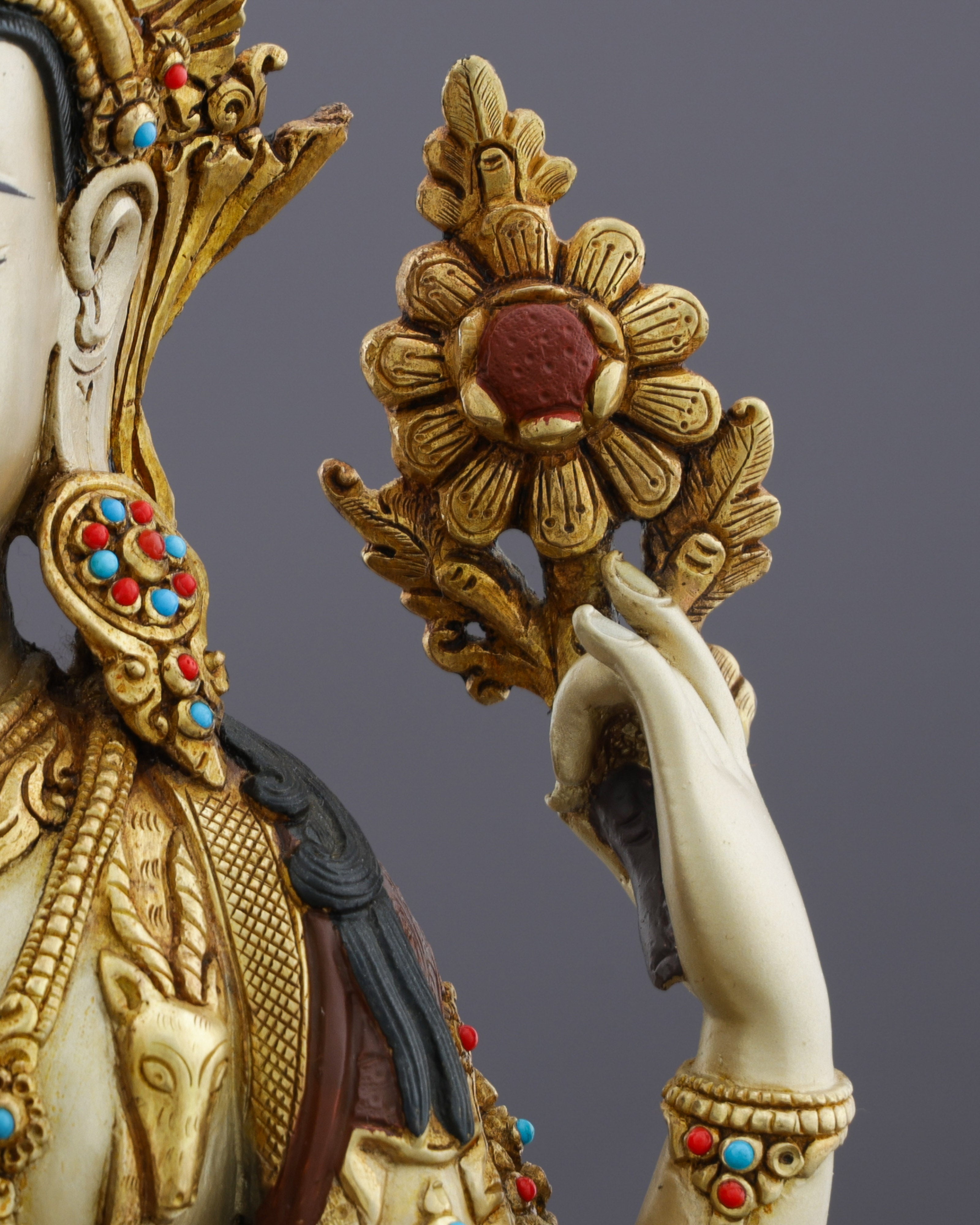 Handcrafted Chengresi Statue | Nepal's Sacred Artistry in Copper