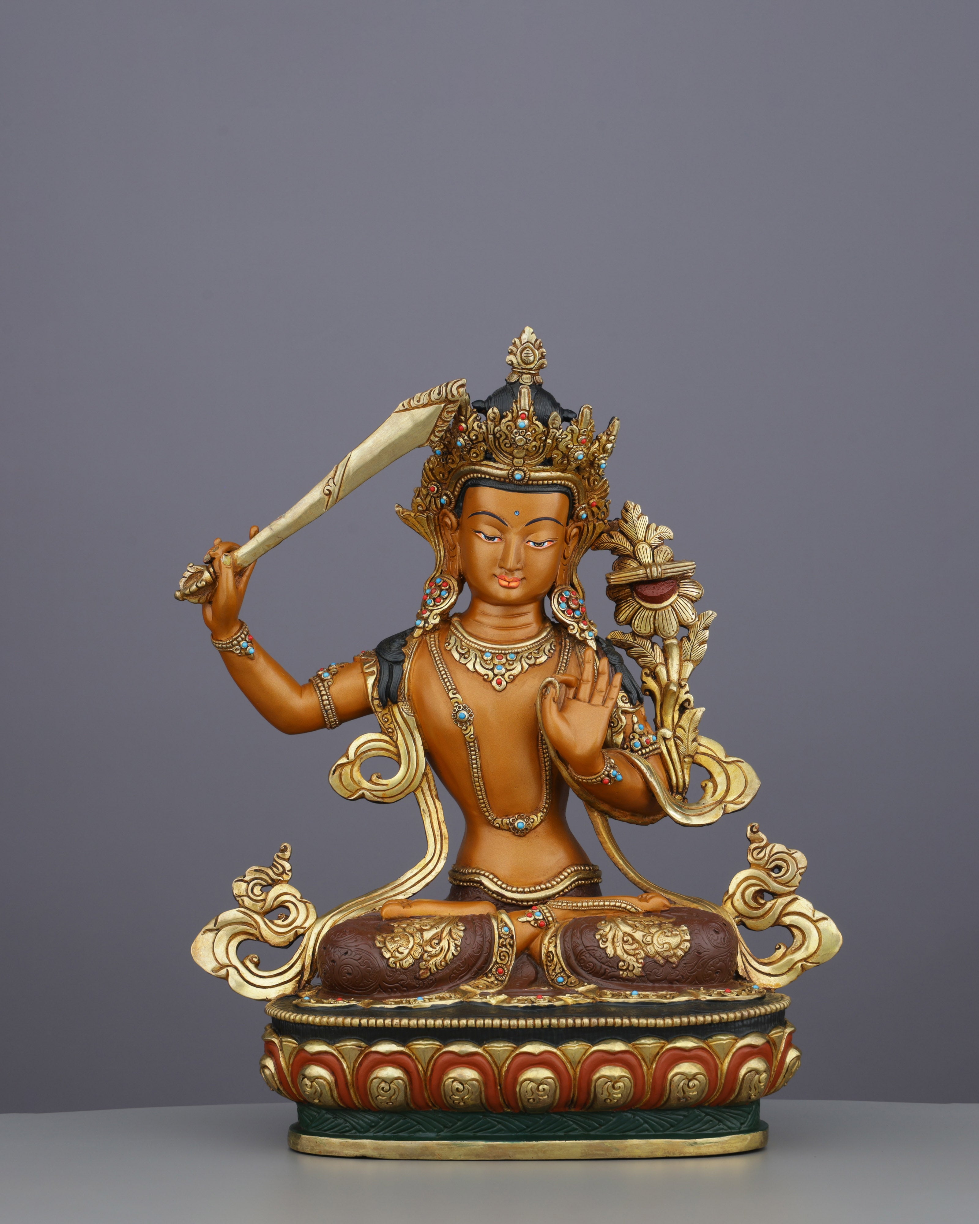The Sword of Wisdom | Masterfully Crafted Manjushri Statue