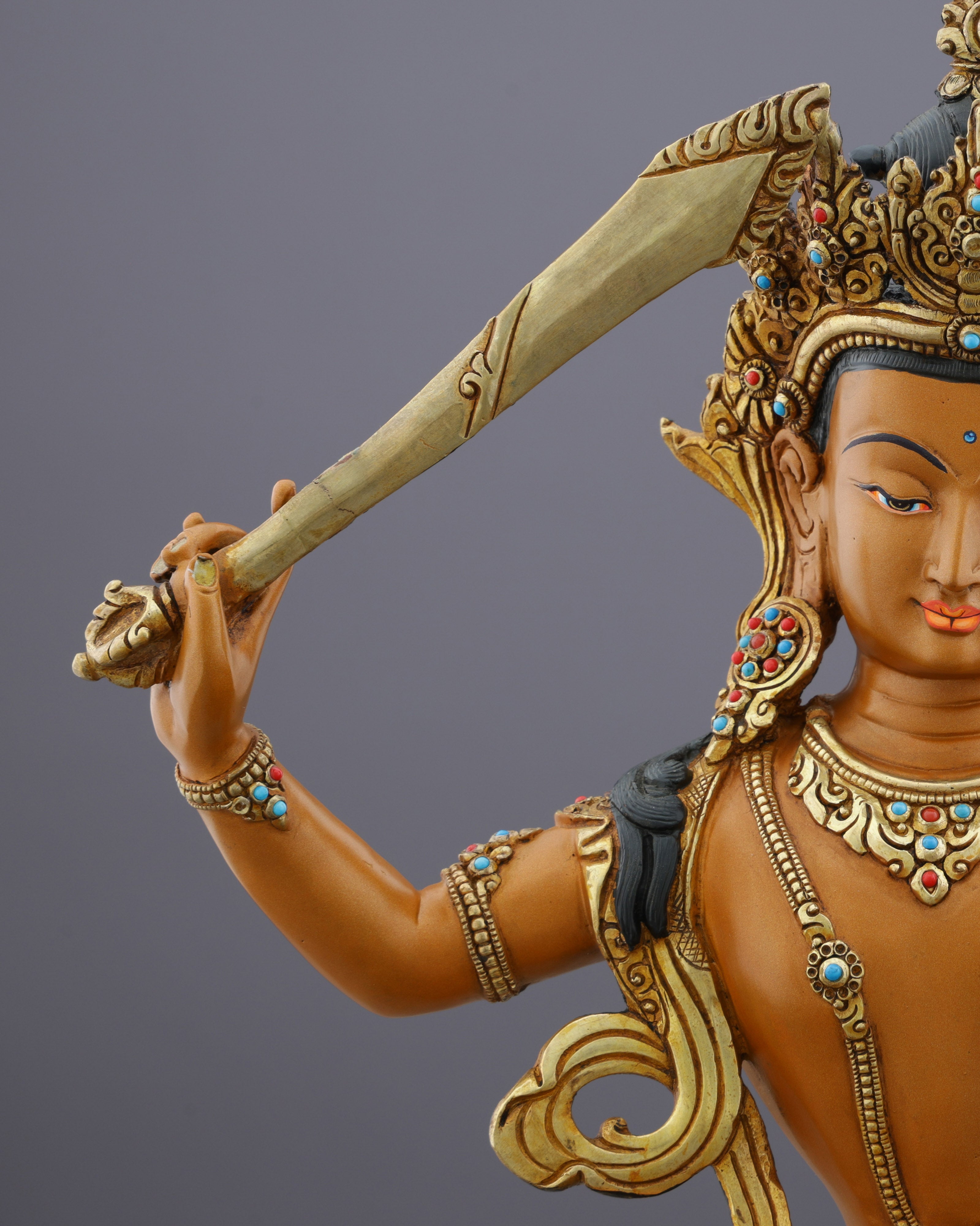 The Sword of Wisdom | Masterfully Crafted Manjushri Statue
