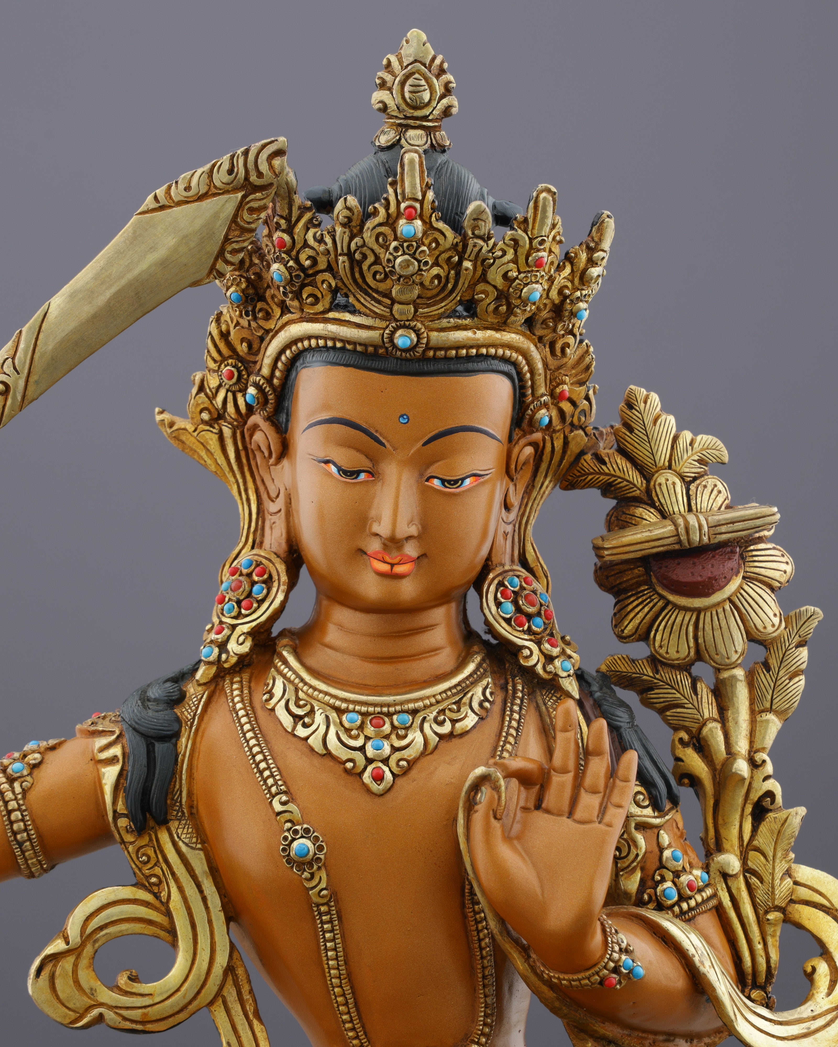 The Sword of Wisdom | Masterfully Crafted Manjushri Statue