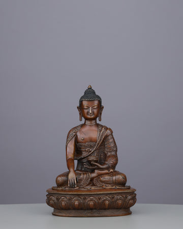 Oxidized Sakyamuni Buddha Statue | Handcrafted from the Heart of the Himalayas