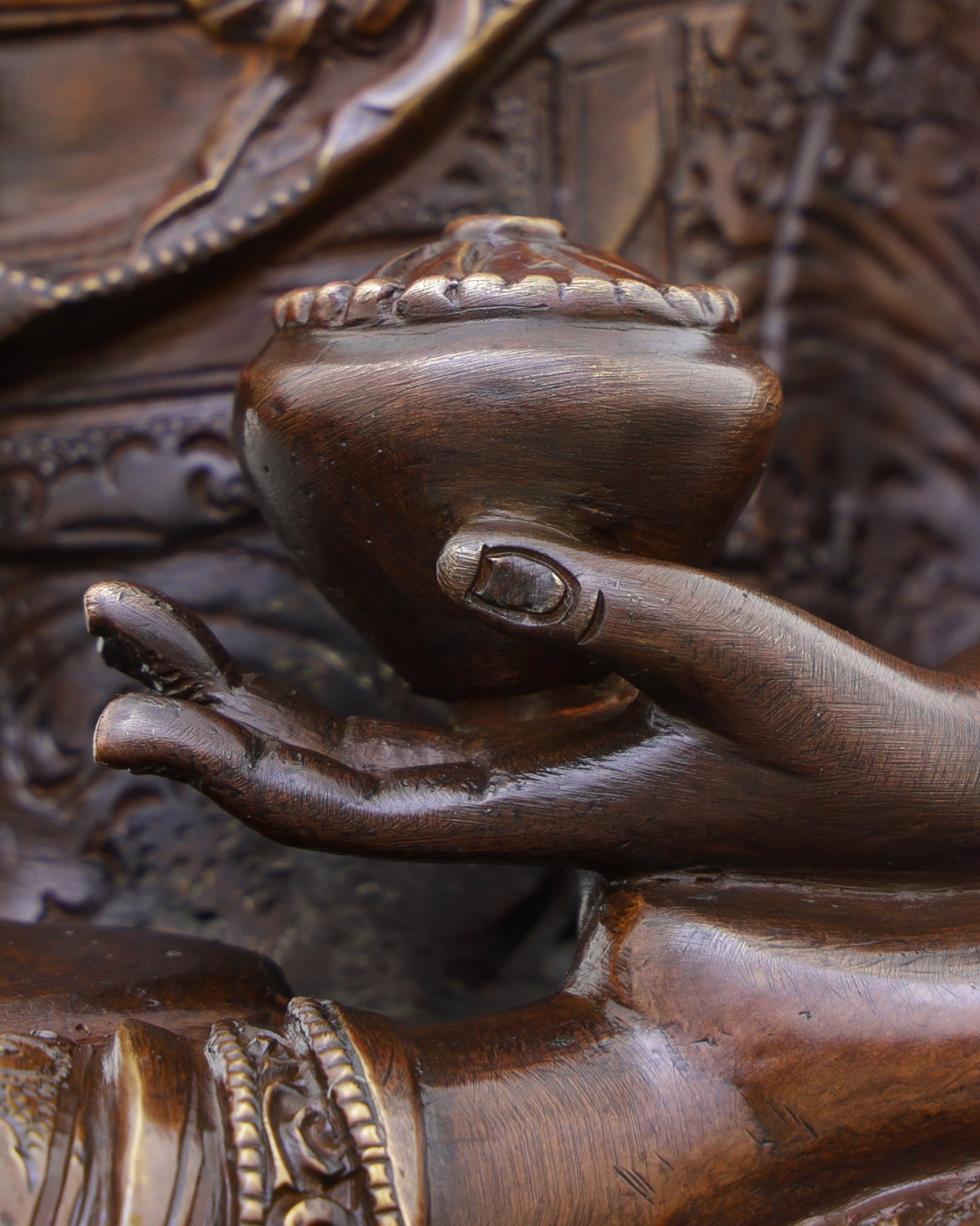 Oxidized Sakyamuni Buddha Statue | Handcrafted from the Heart of the Himalayas - Authentic Handcrafted Statue