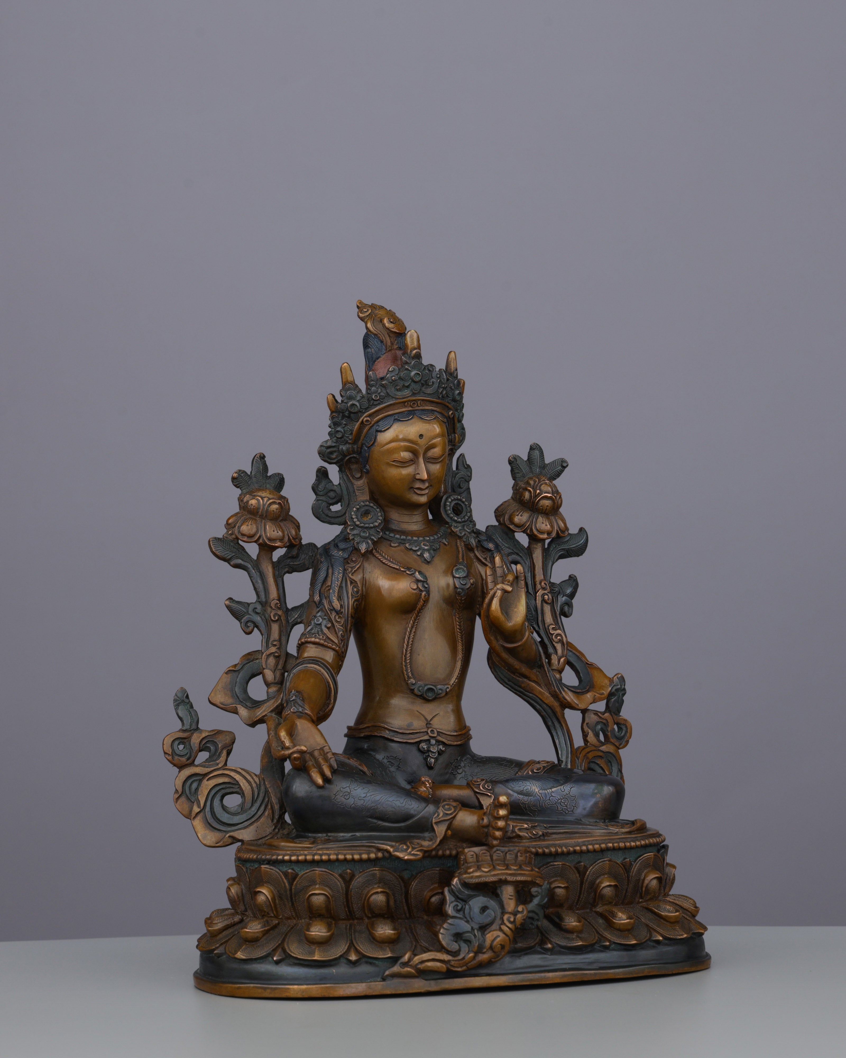 Oxidized Green Tara | Swift Protector and Mother of Liberation