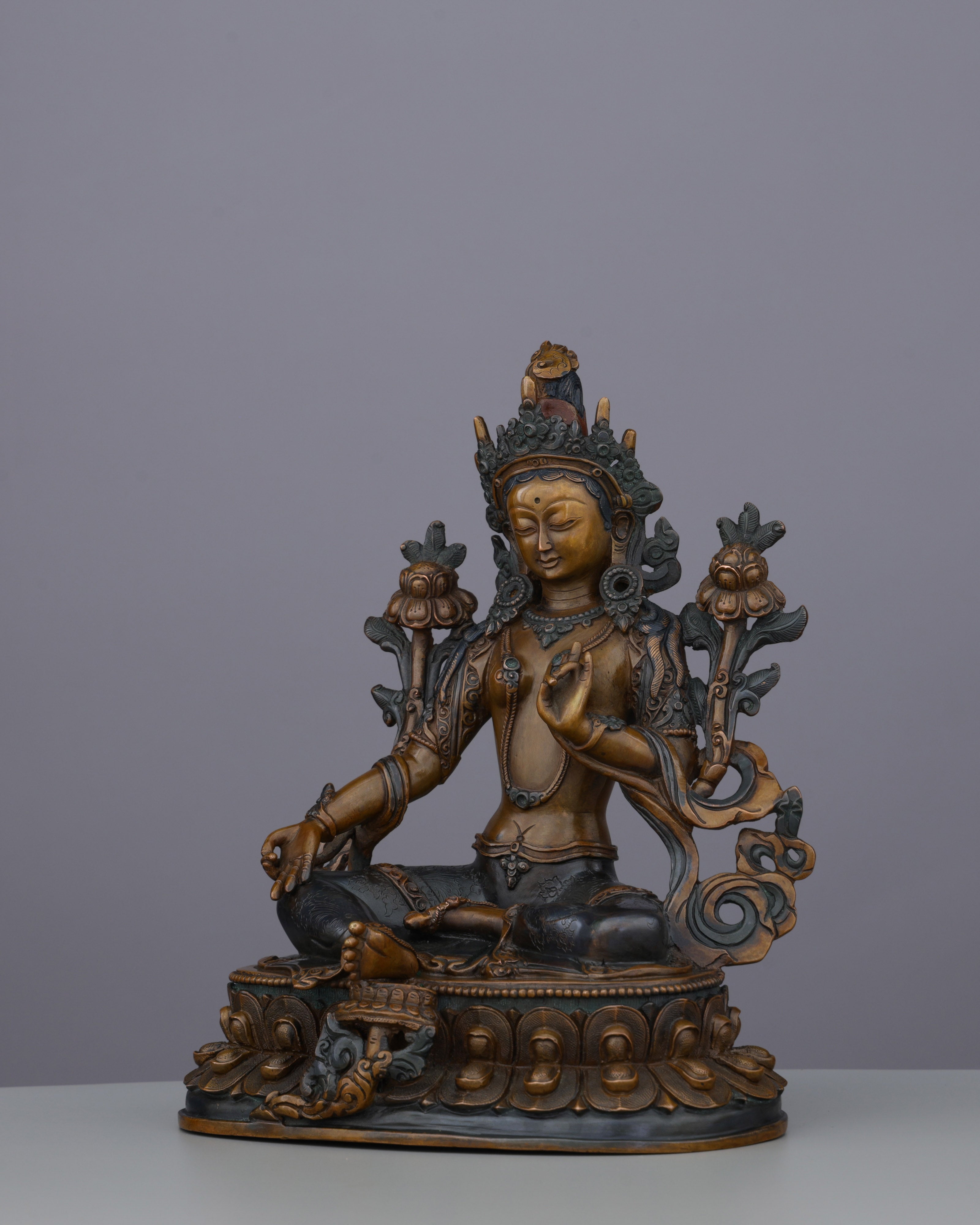 Oxidized Green Tara | Swift Protector and Mother of Liberation