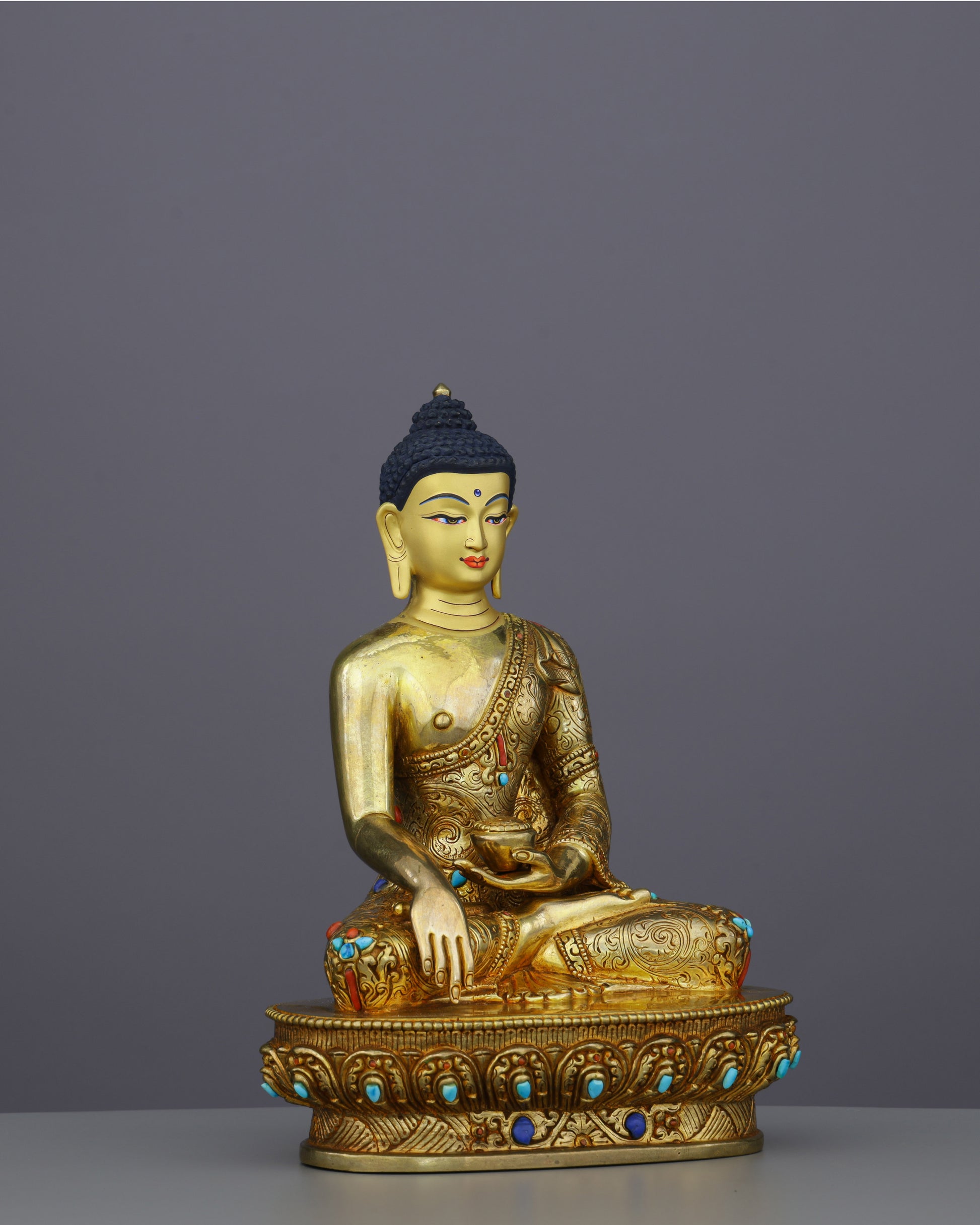 Radiant Tranquility | Handcrafted Sakyamuni Buddha Statue - Authentic Handcrafted Statue