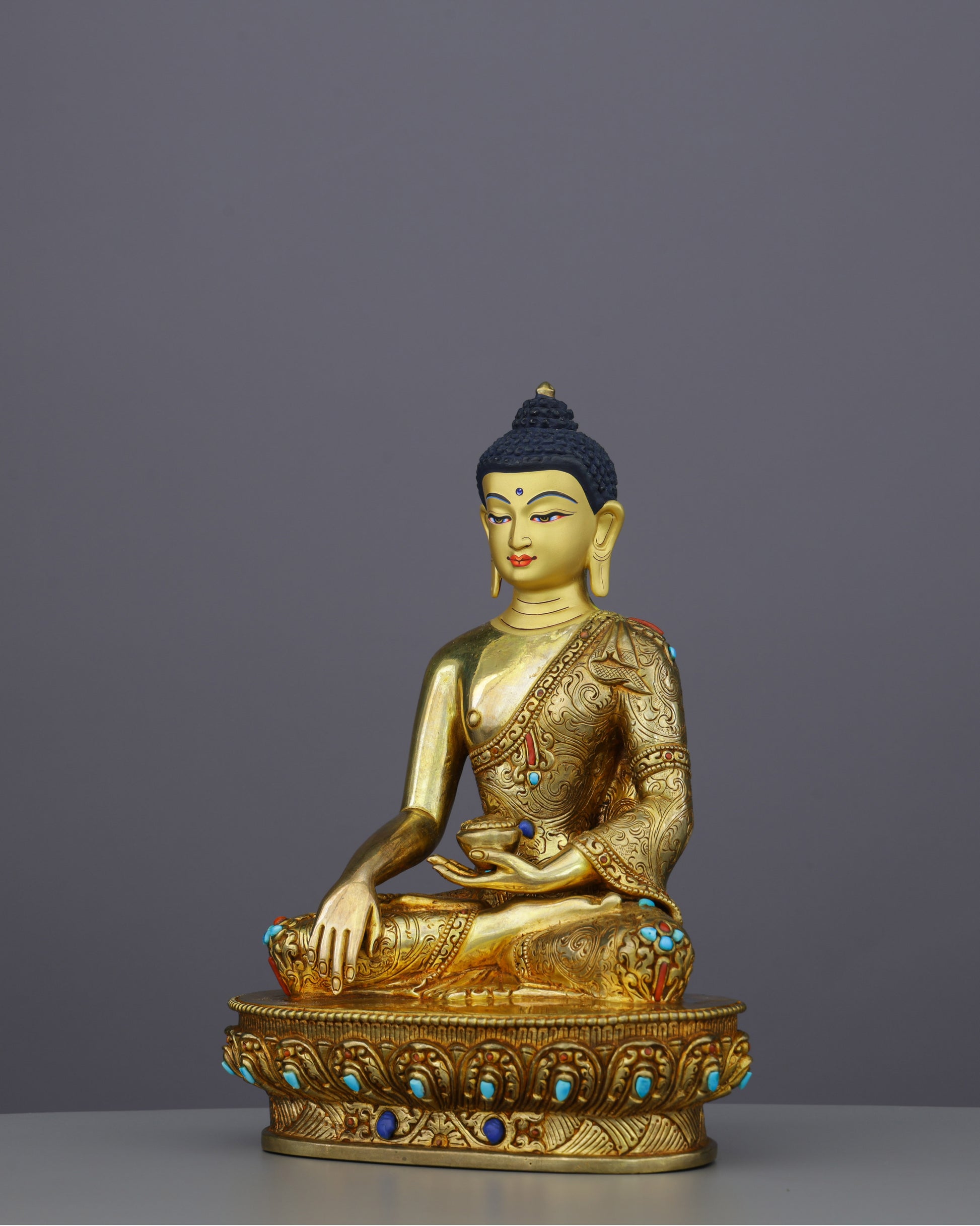 Radiant Tranquility | Handcrafted Sakyamuni Buddha Statue - Authentic Handcrafted Statue
