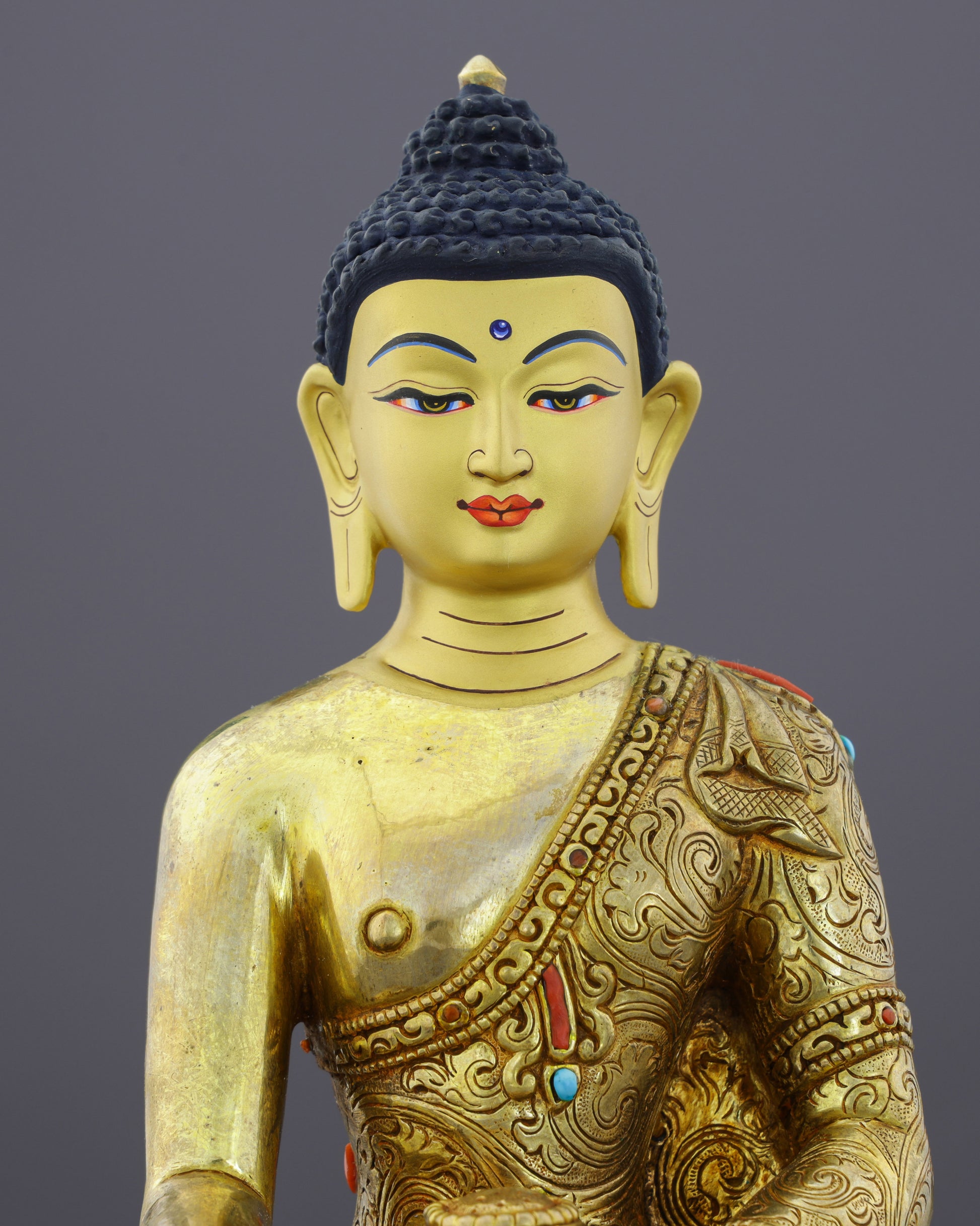 Radiant Tranquility | Handcrafted Sakyamuni Buddha Statue - Authentic Handcrafted Statue
