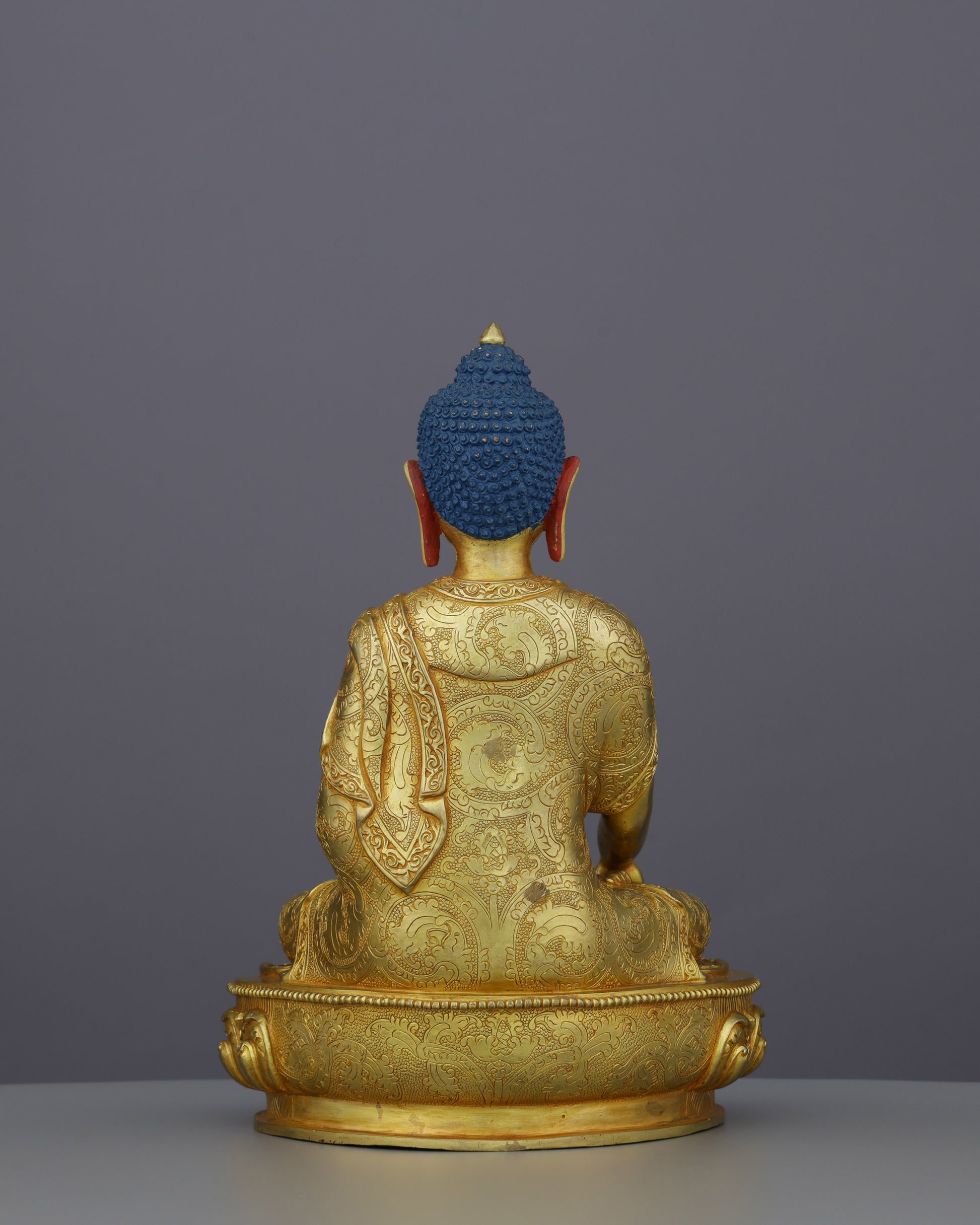 Golden Reverence | Handcrafted Sakyamuni Buddha Statue - Authentic Handcrafted Statue