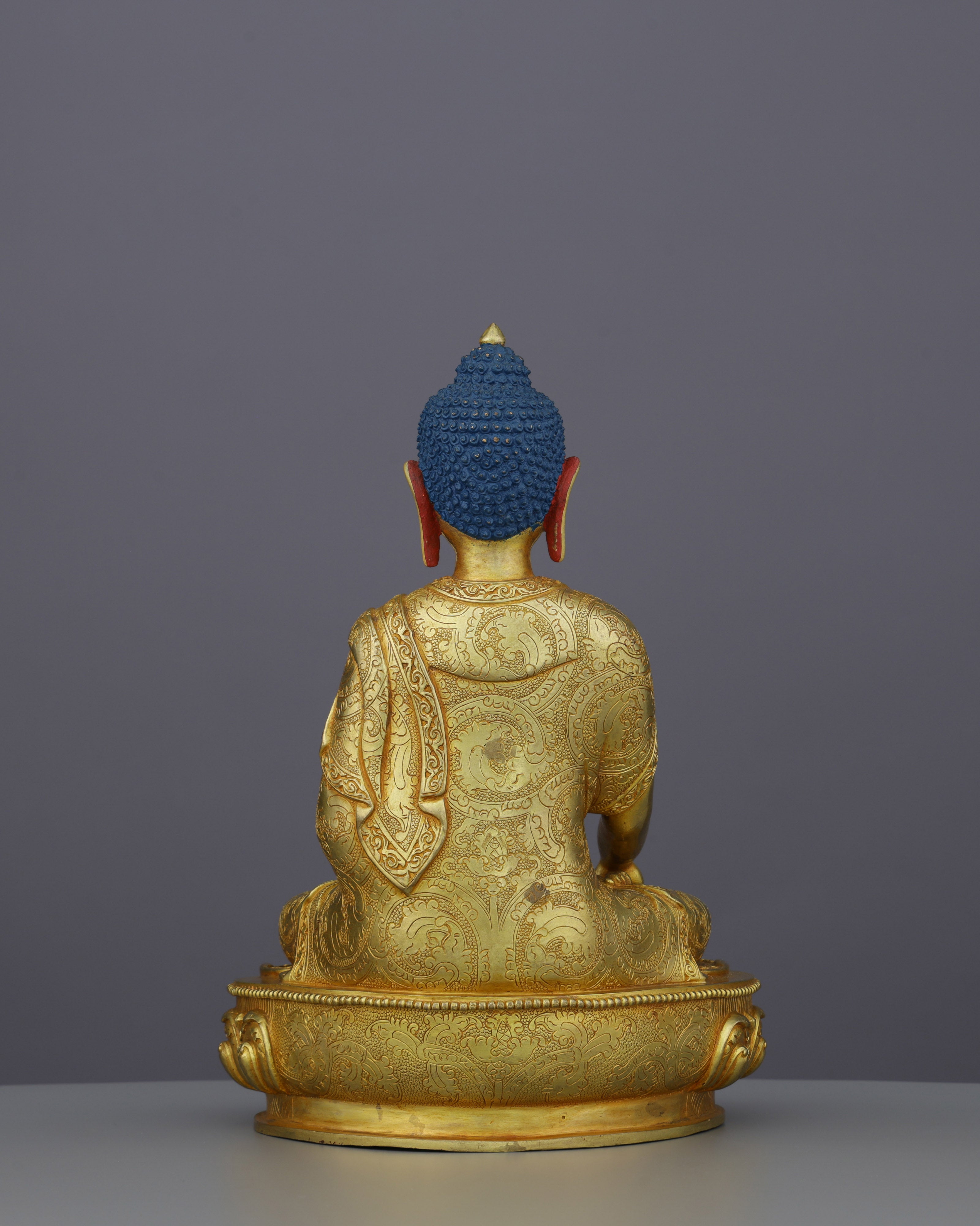 Golden Reverence | Handcrafted Sakyamuni Buddha Statue