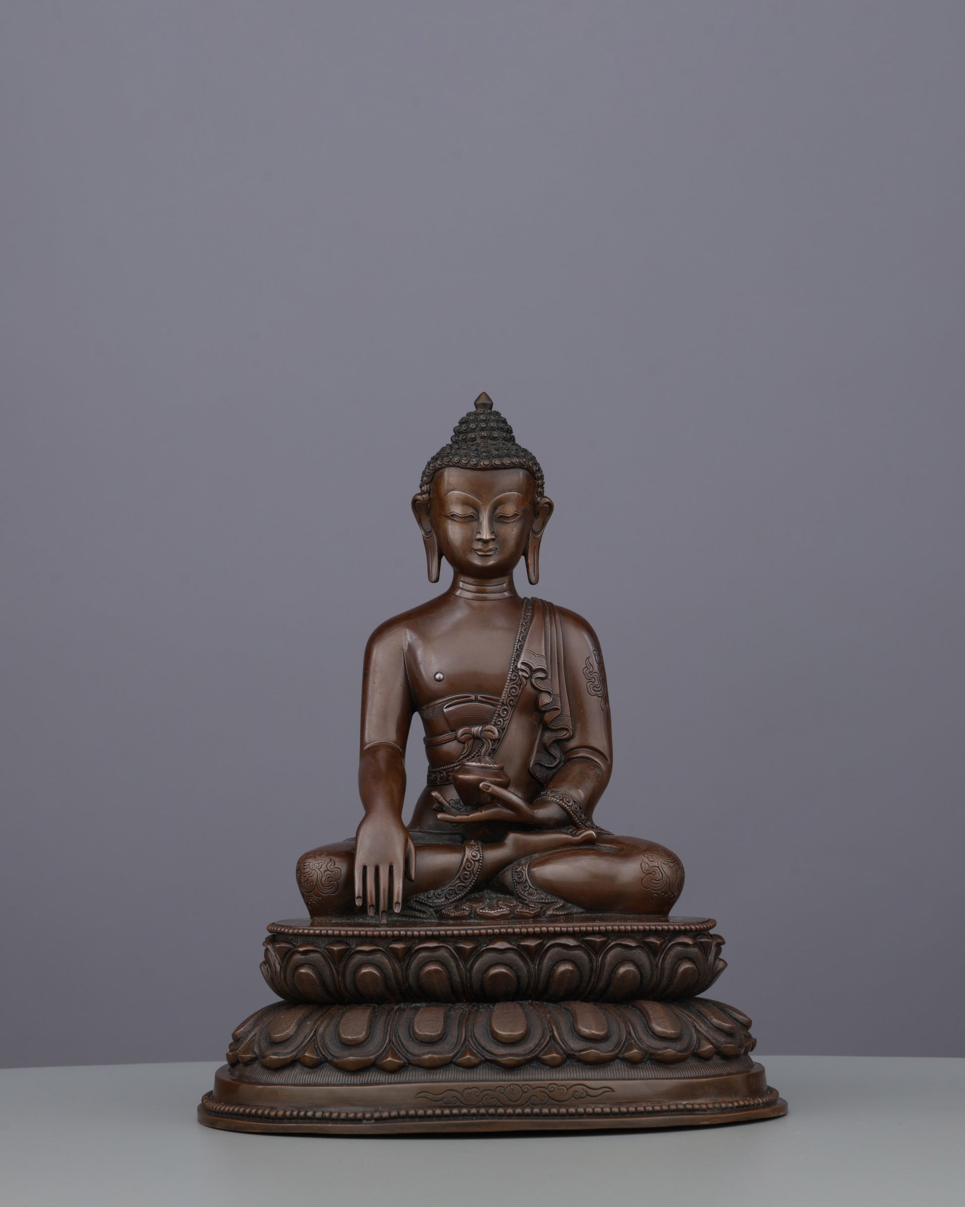 Oxidized Serenity | Handcrafted Sakyamuni Buddha from the Himalayas - Authentic Handcrafted Statue