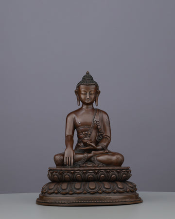Oxidized Serenity | Handcrafted Sakyamuni Buddha from the Himalayas