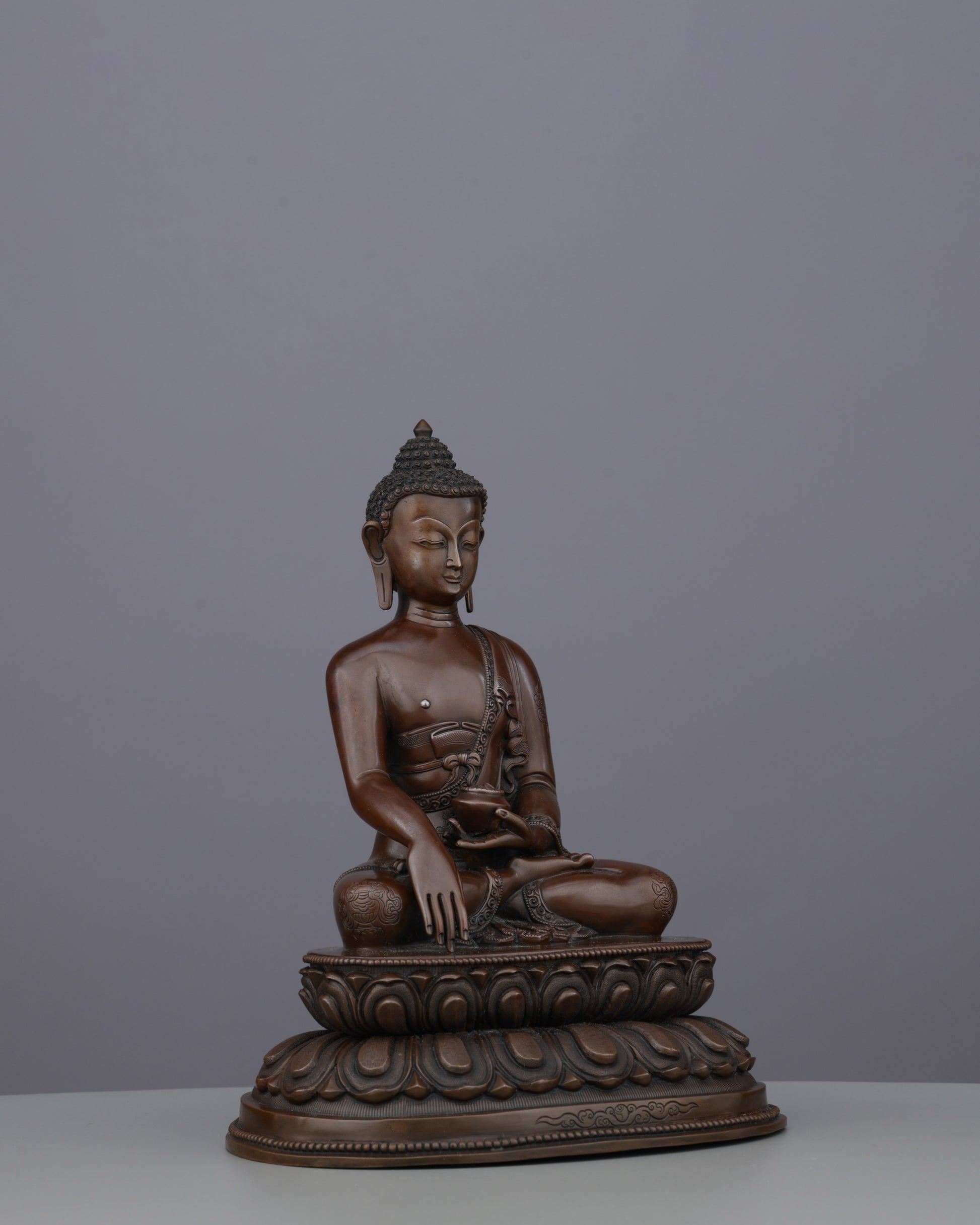 Oxidized Serenity | Handcrafted Sakyamuni Buddha from the Himalayas - Authentic Handcrafted Statue
