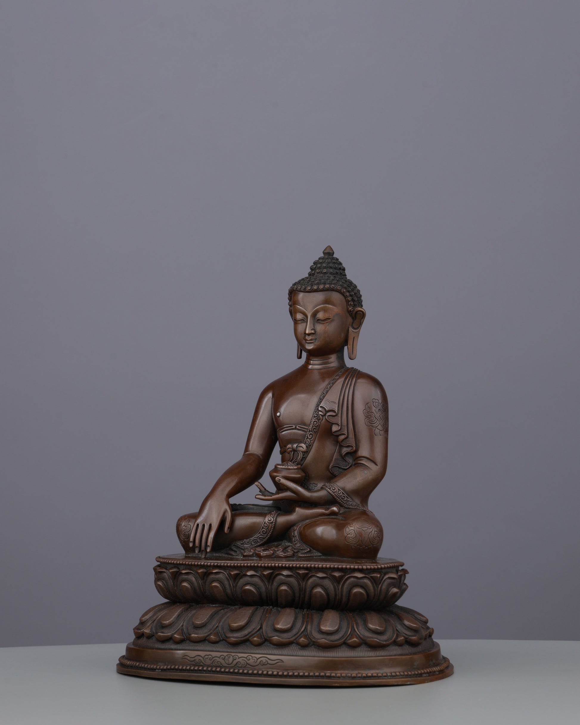 Oxidized Serenity | Handcrafted Sakyamuni Buddha from the Himalayas - Authentic Handcrafted Statue