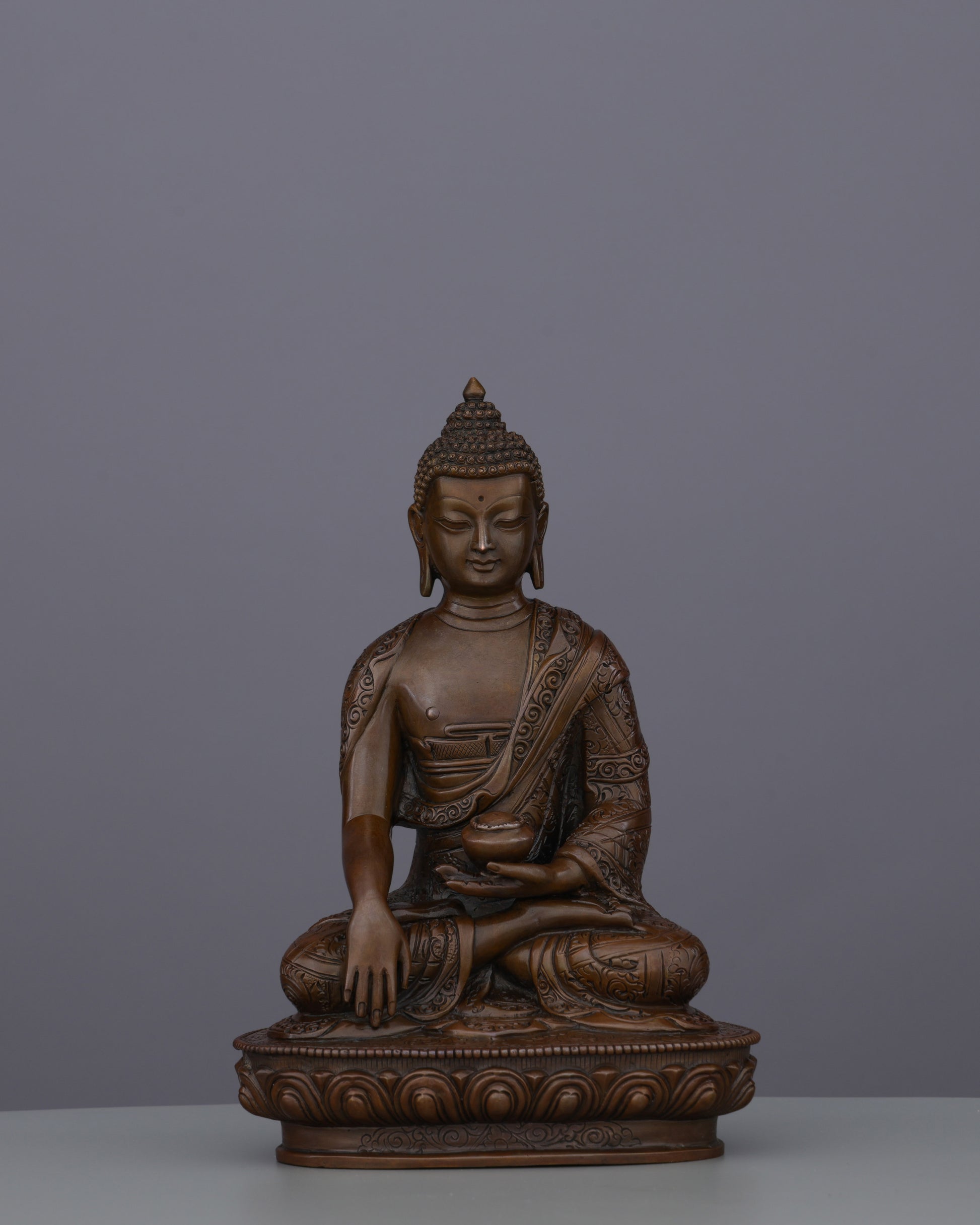 Sacred Himalayan Craft | Oxidized Sakyamuni Buddha Statue - Authentic Handcrafted Statue